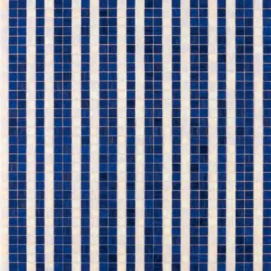 Bisazza - Righe Bianco Blu mosaic