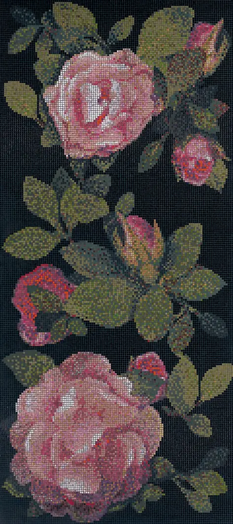 Bisazza - Springrose Nero A mosaic