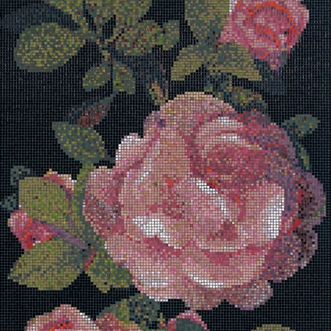 Afficher le produit Springrose Nero B mosaic du fabricant Bisazza