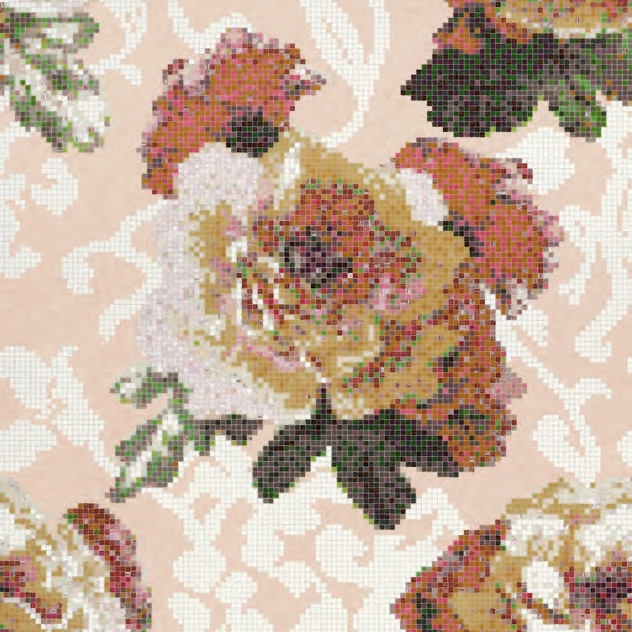 Afficher le produit Fleurs Rosa mosaic du fabricant Bisazza