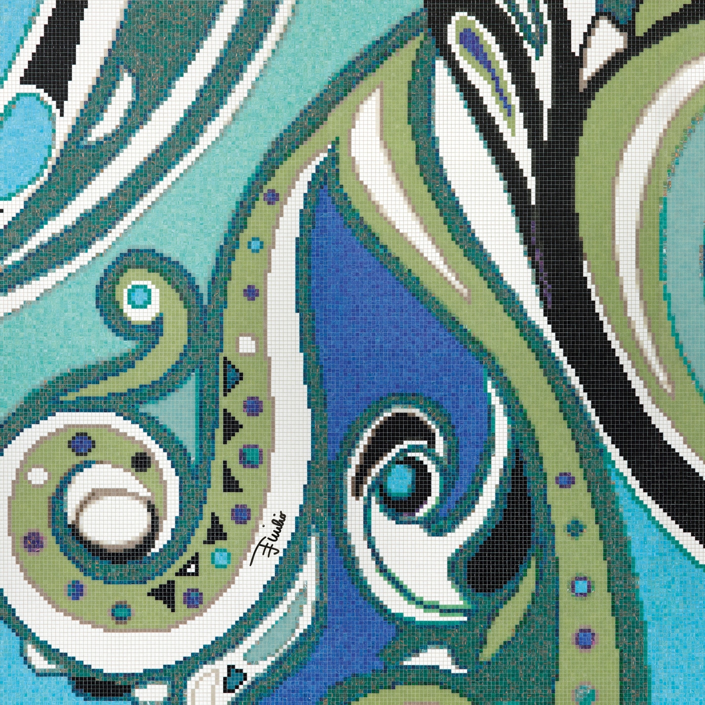 Produkt Emilio Pucci Pizzo Blue des Herstellers Bisazza anzeigen
