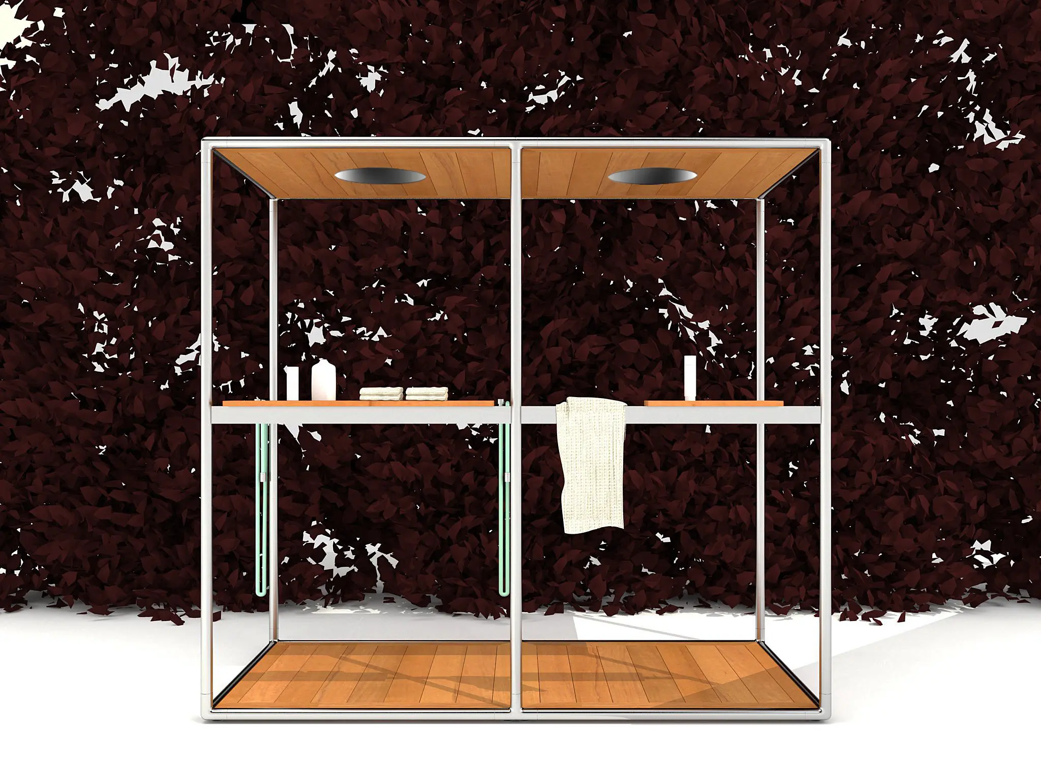 Kos - Wazebo outdoor shower pavilion - double version