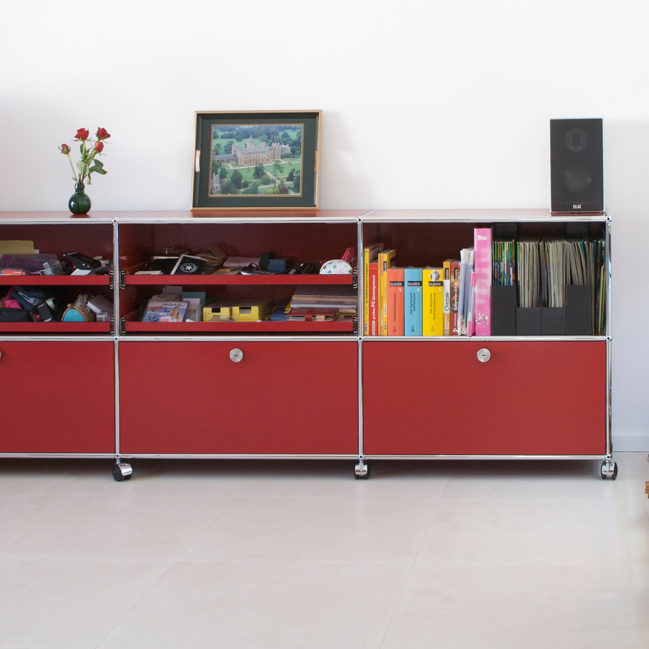 Display product USM Haller Sideboard | USM Ruby Red from manufacturer USM