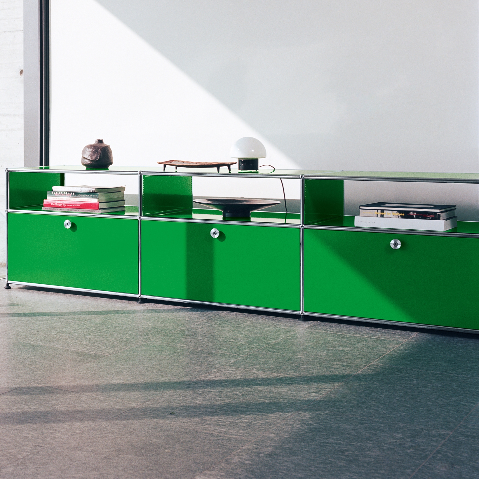 Display product USM Haller Sideboard | USM Green from manufacturer USM