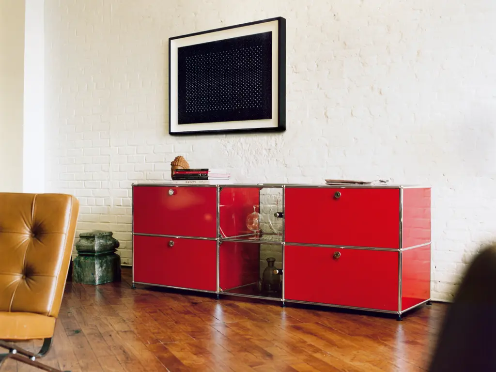 USM - USM Haller Sideboard | USM Ruby Red