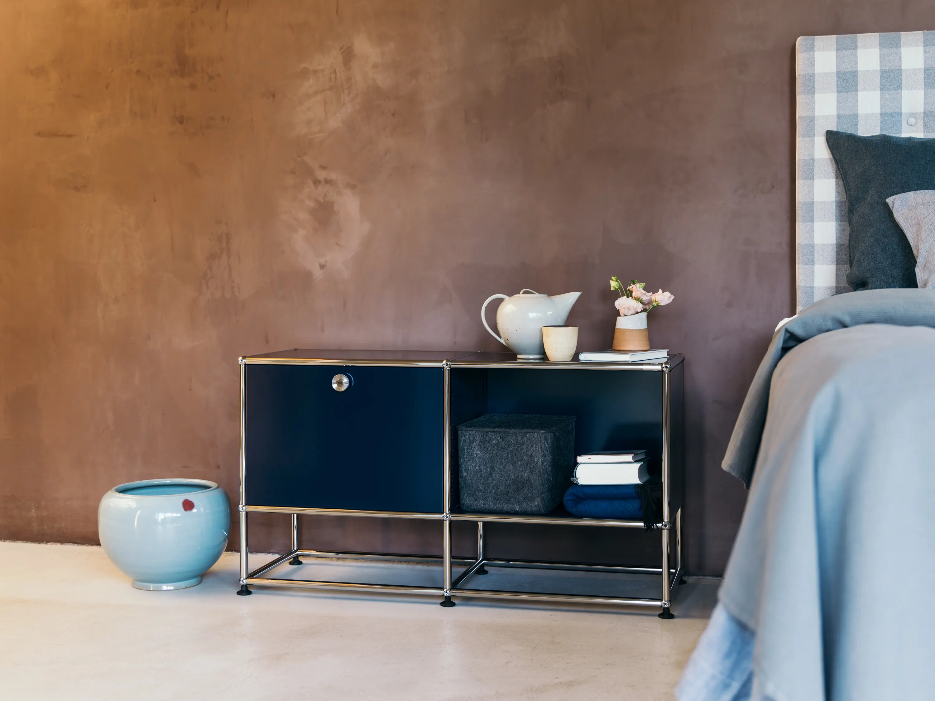 USM - USM Haller Nightstand | Steel Blue