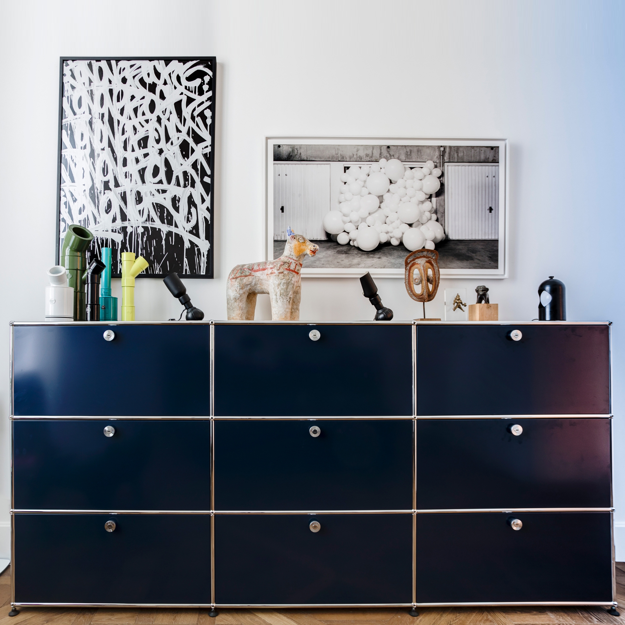 Mostra il prodotto USM Haller Storage | Steel Blue del produttore USM