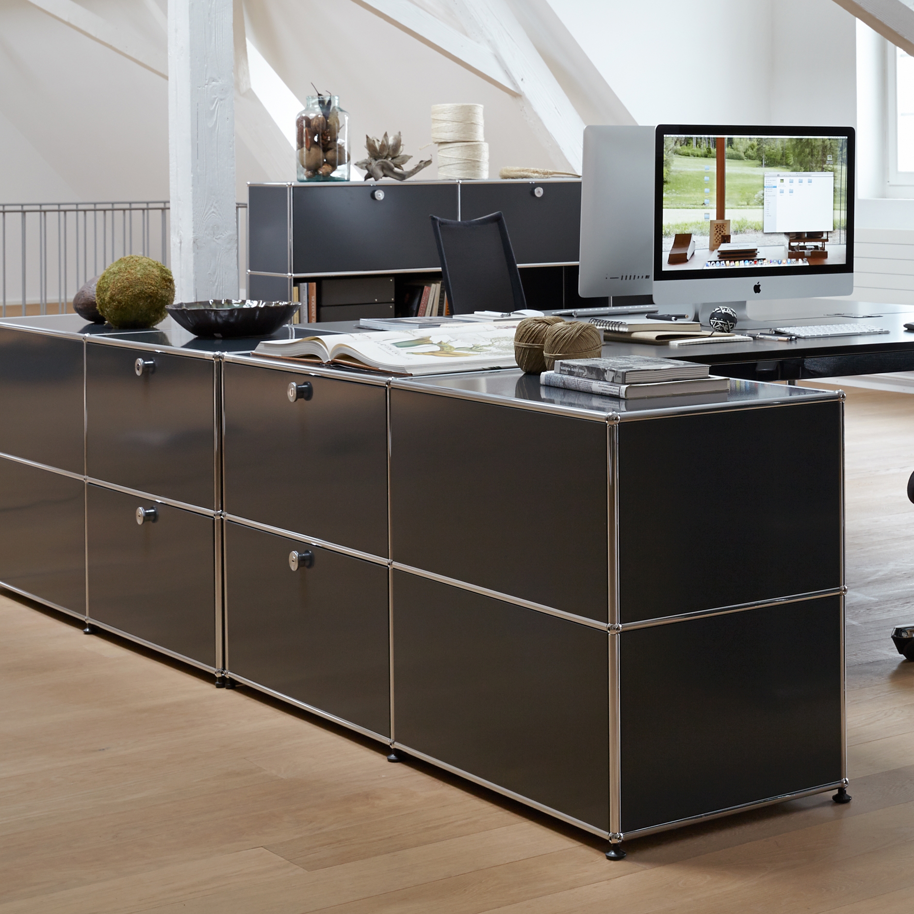 Display product USM Haller Credenza | Anthracite from manufacturer USM