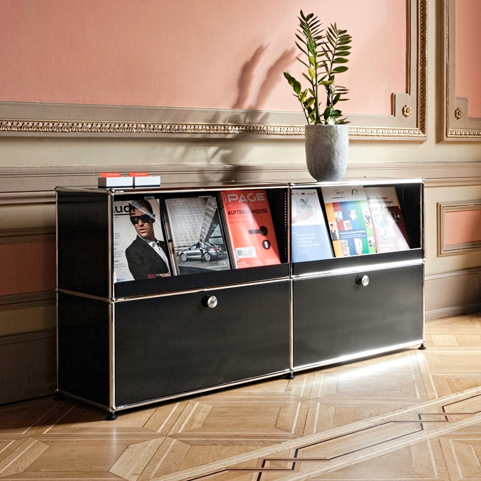 Display product USM Haller Sideboard | Graphite Black from manufacturer USM
