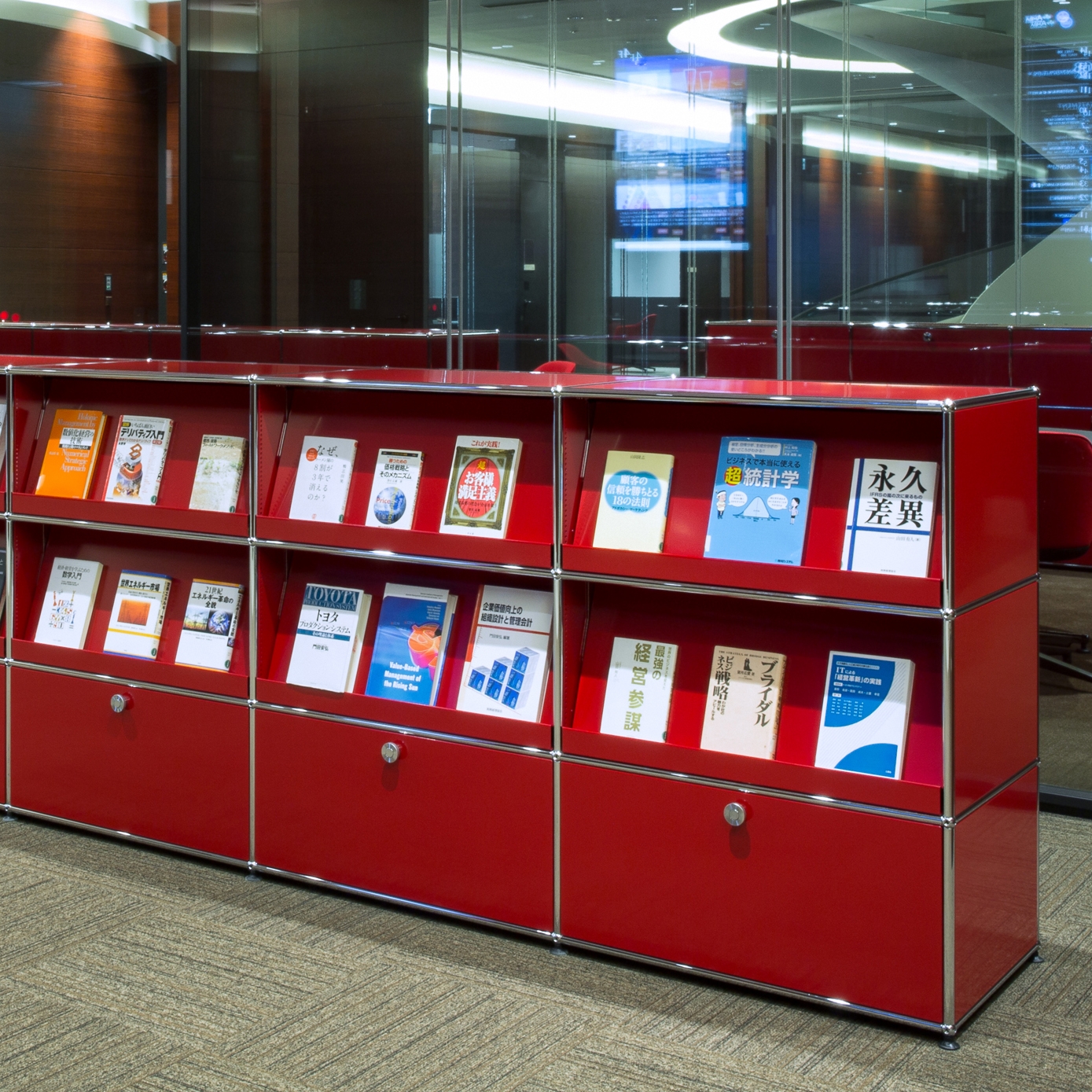 Display product USM Haller Sideboard | USM Ruby Red from manufacturer USM