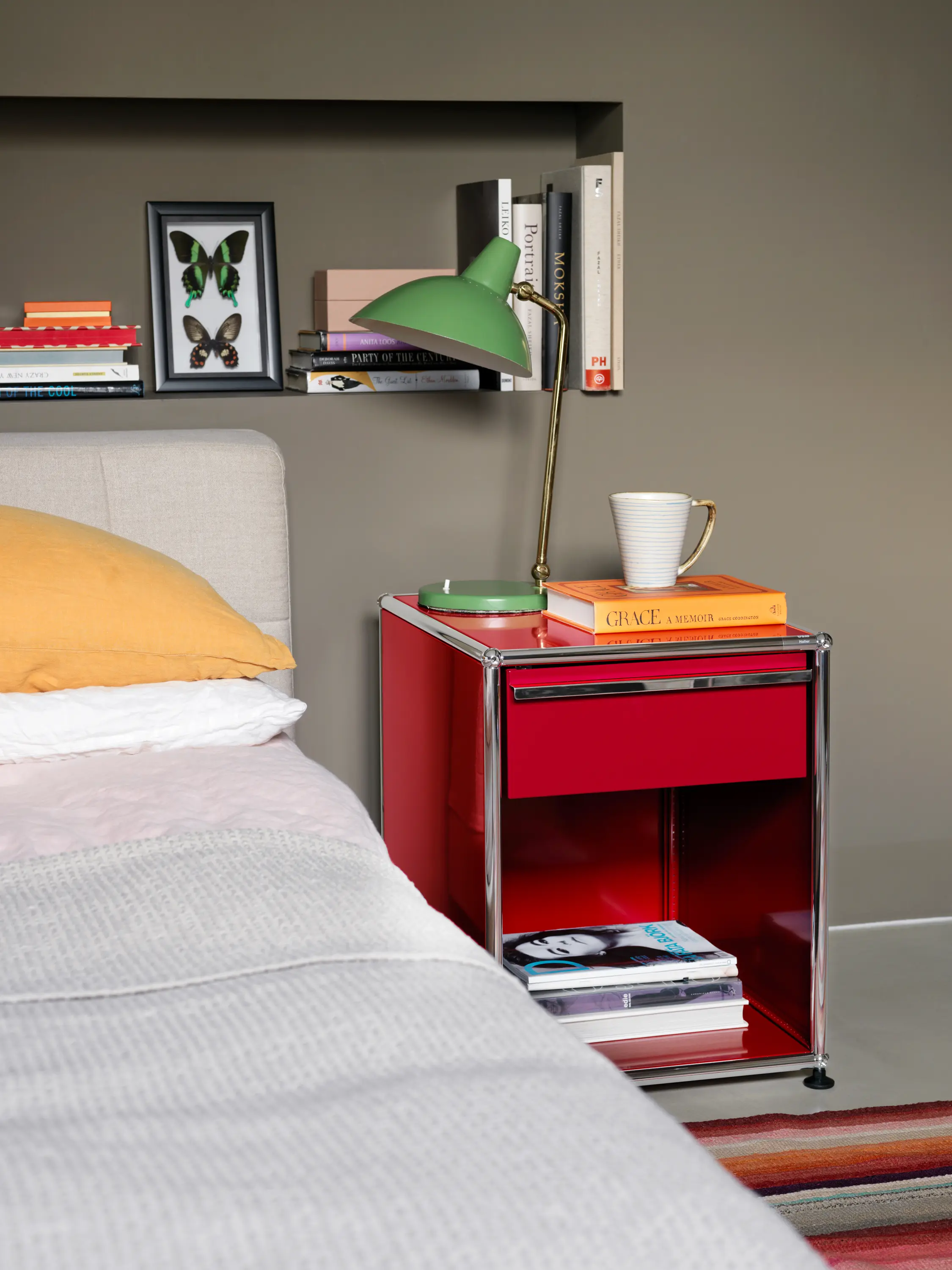 USM - USM Haller Nightstand | USM Ruby Red