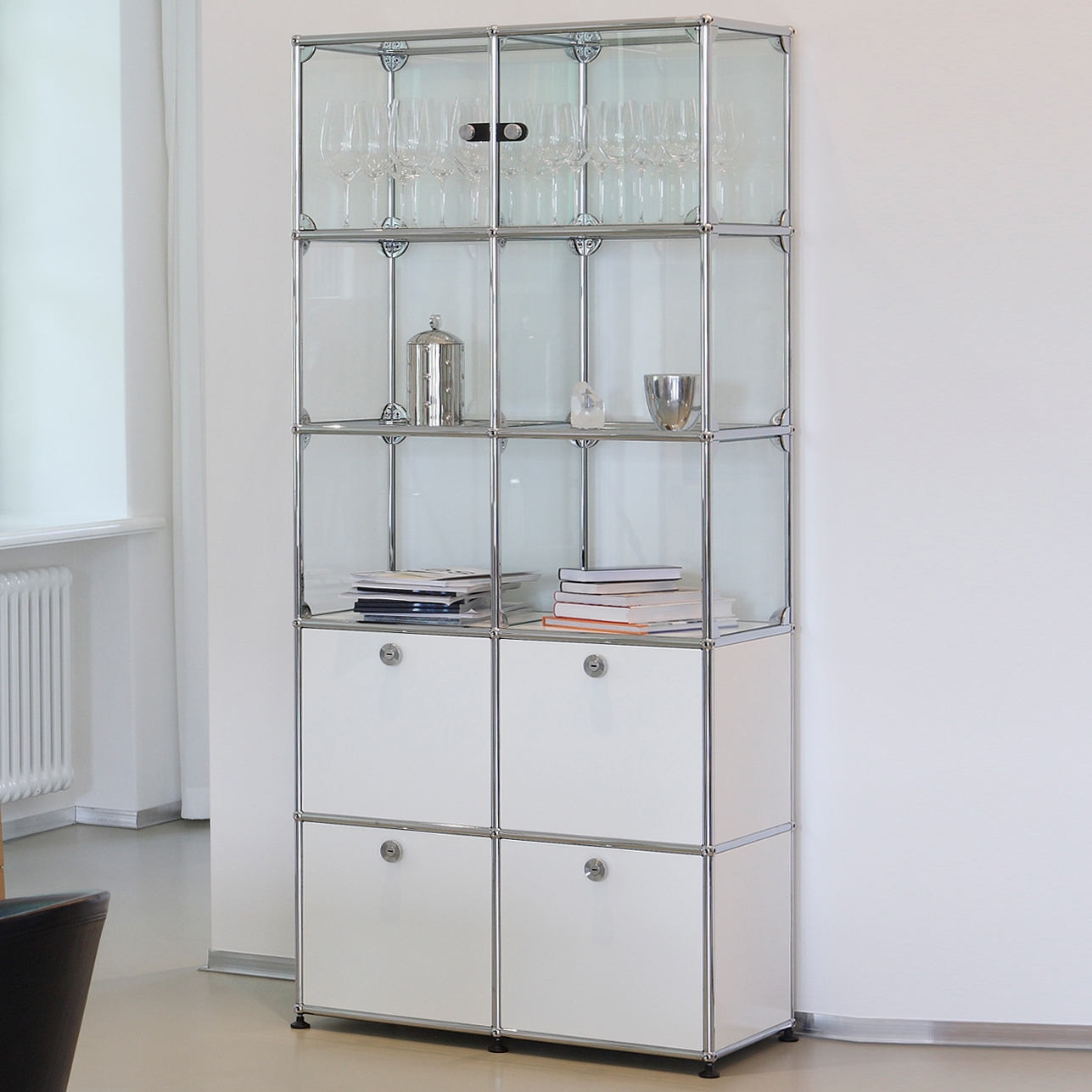 Mostra il prodotto USM Haller Showcase | Pure White del produttore USM