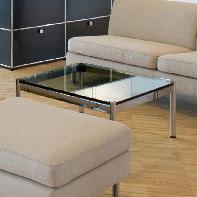 Produkt USM Haller Couchtisch | Glas, Transparent des Herstellers USM anzeigen