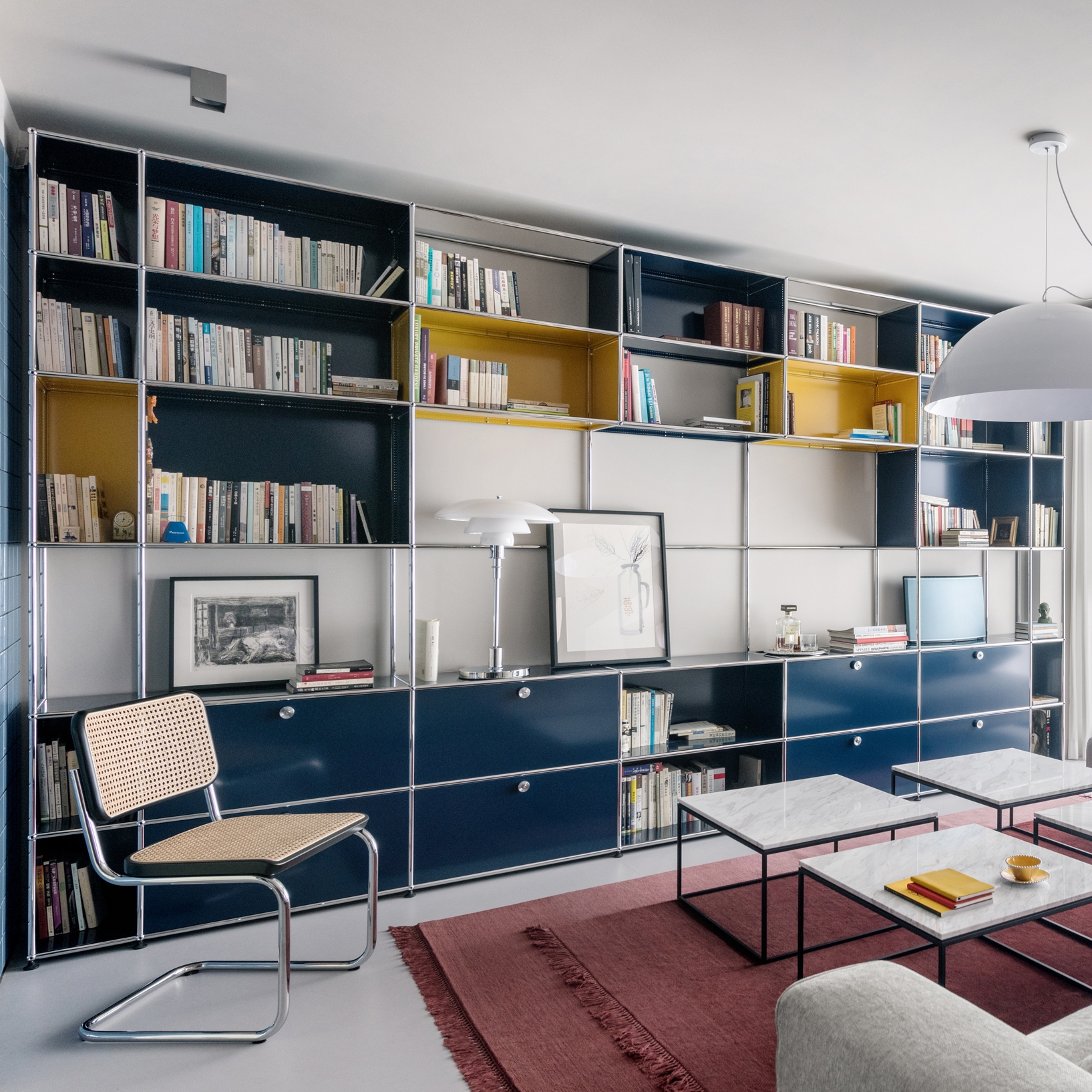 USM Haller Shelving | Steel Blue