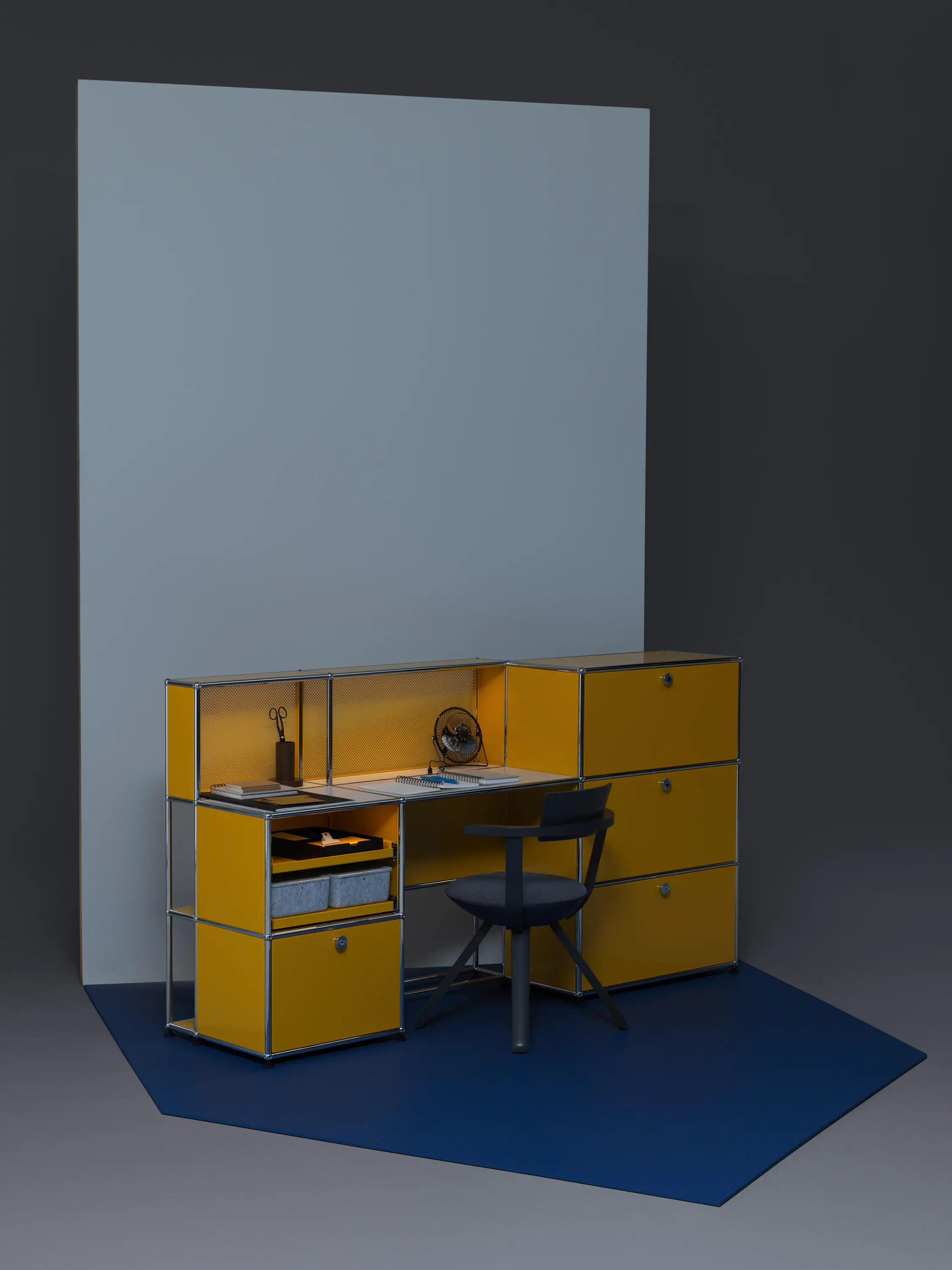 USM - USM Haller E Home Office | Golden Yellow