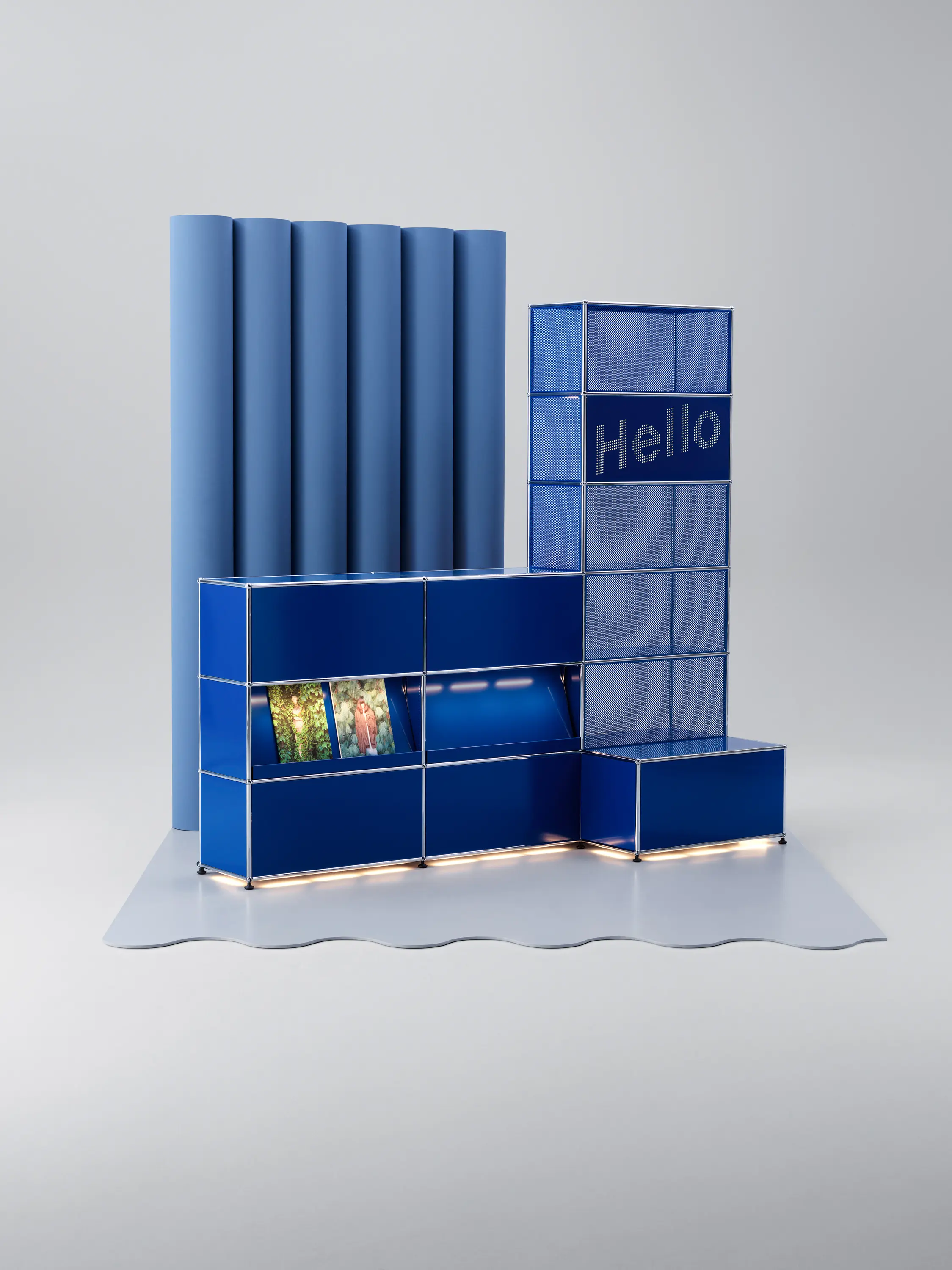 USM - USM Haller E Shelf | Gentian Blue
