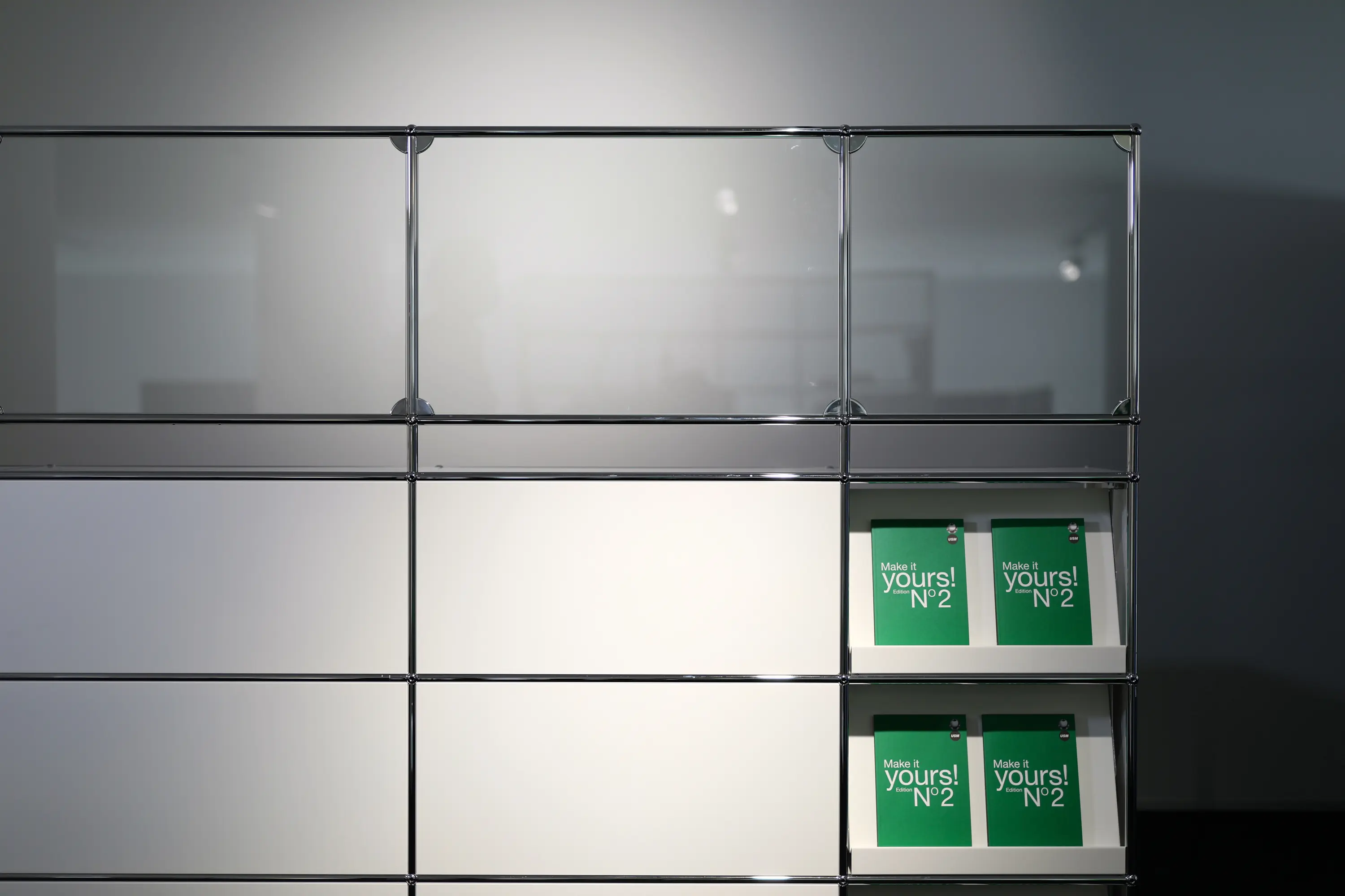 USM - USM Haller Empfangstheke mit Schutzaufsatz | Reinweiss