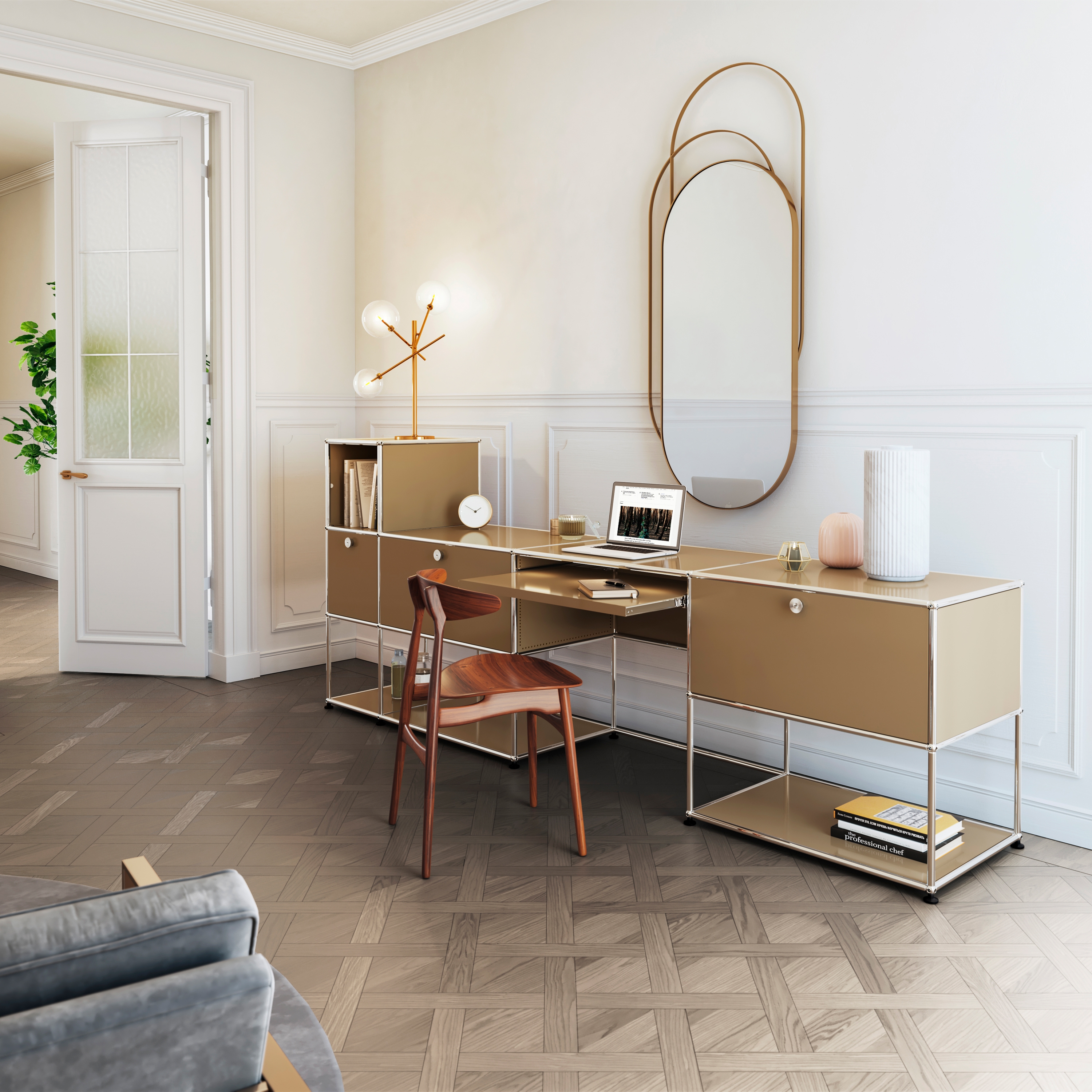 Produkt USM Haller Schreibtisch | USM Beige des Herstellers USM anzeigen