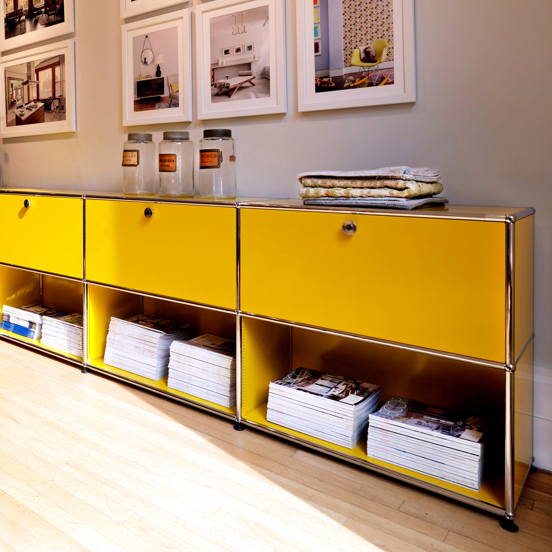 Display product USM Haller Sideboard | Golden Yellow from manufacturer USM