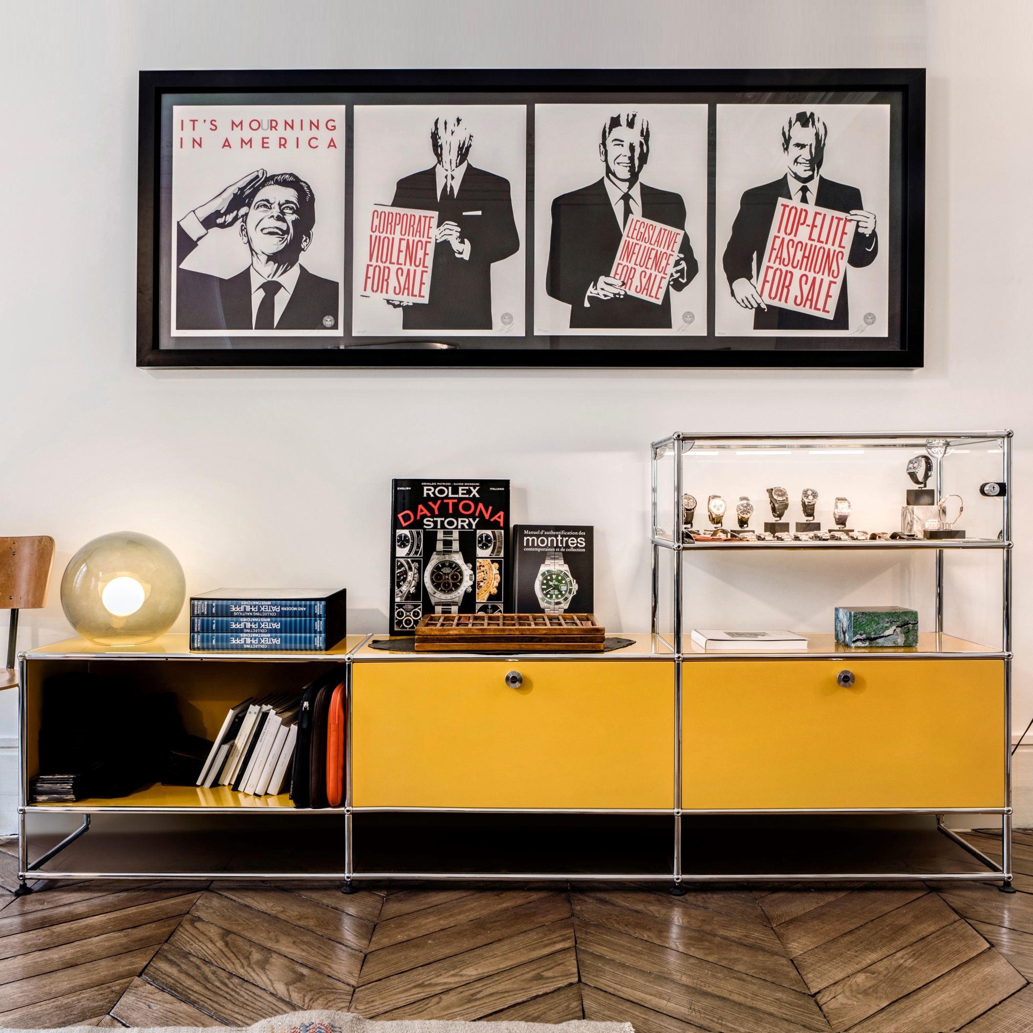 Display product USM Haller Sideboard | Golden Yellow from manufacturer USM