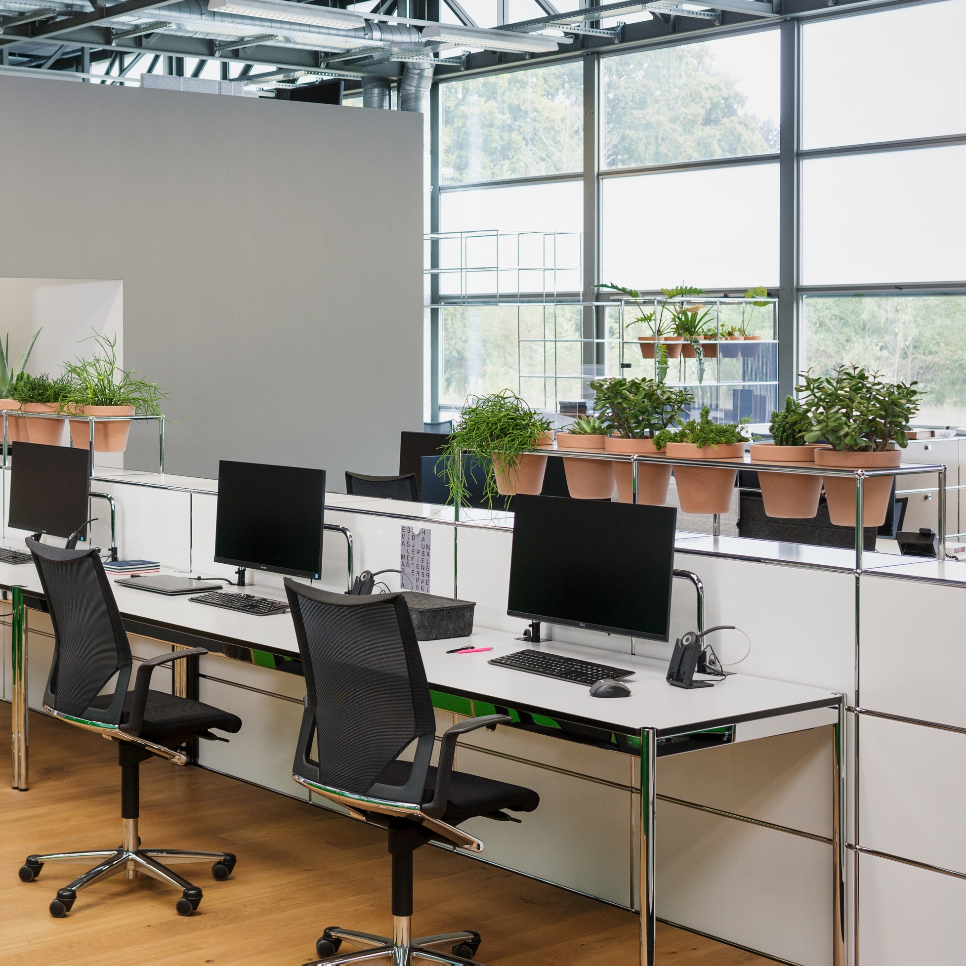 Display product USM Haller Storage with World of Plants | Pure White from manufacturer USM