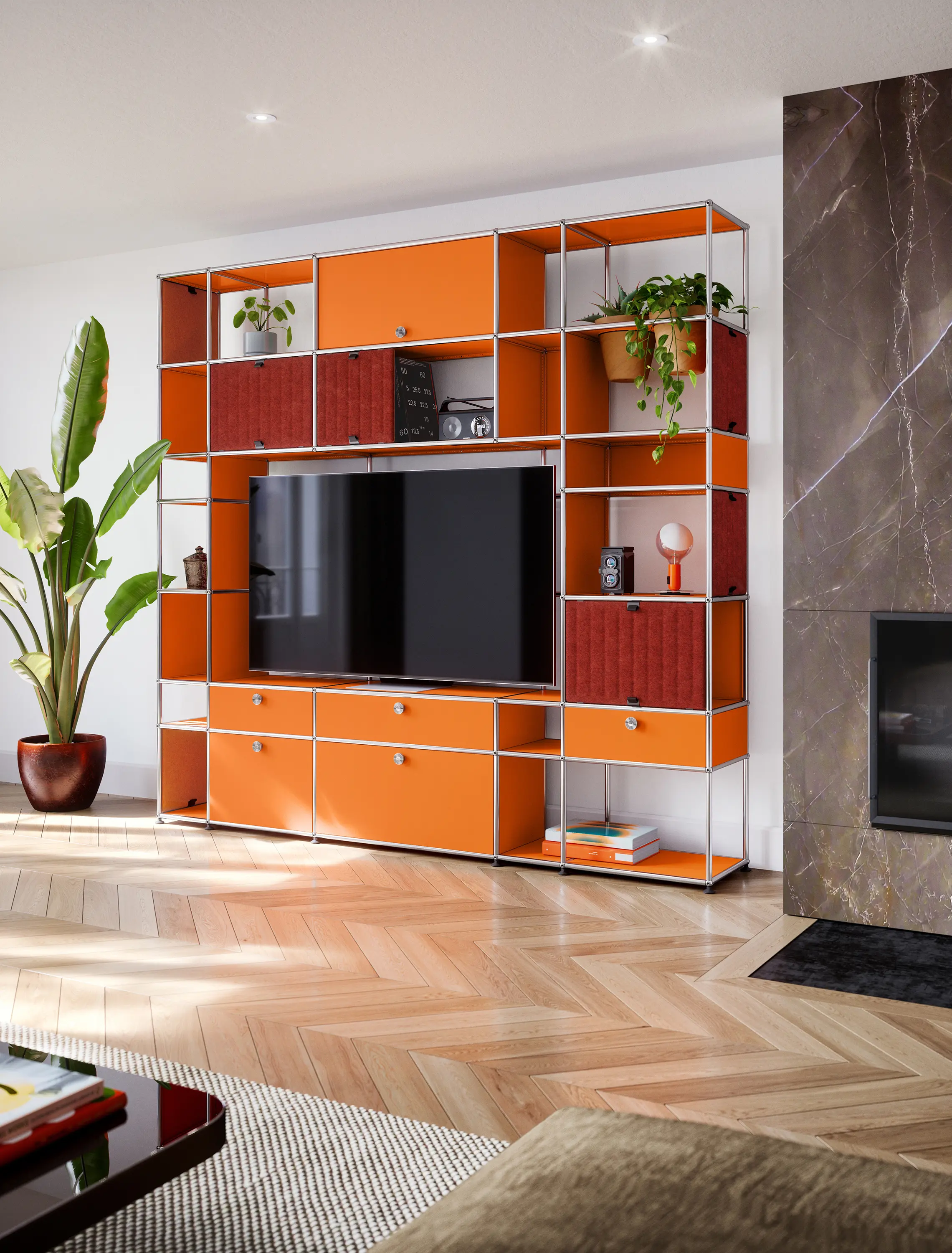 USM HALLER SOFT PANEL | MEDIA RED VERTICAL – Conjuntos de salón de