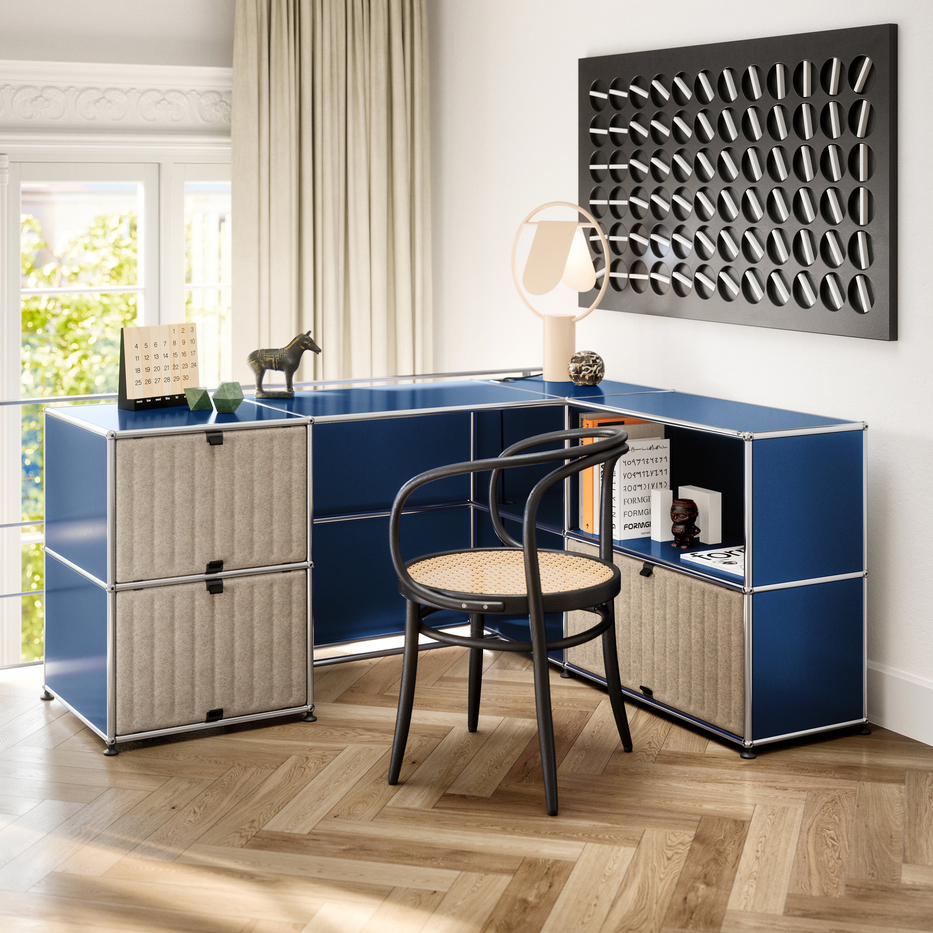 USM Haller Soft Panel | Storage Taupe vertical