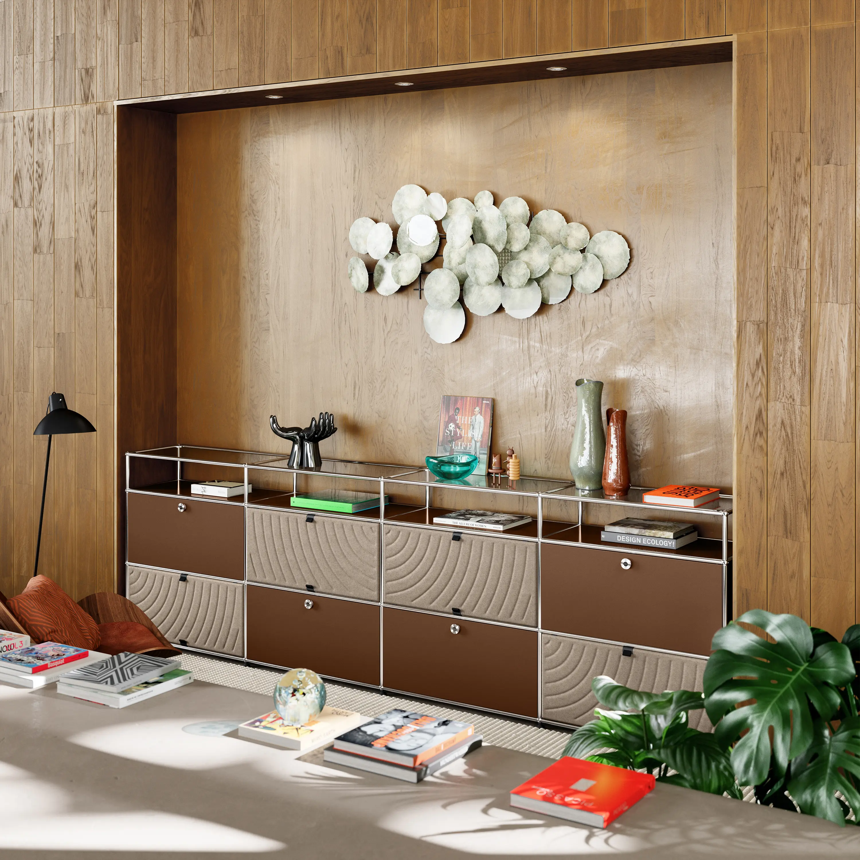 USM HALLER SOFT PANEL | SIDEBOARD TAUPE CURVED - Sideboards from USM ...