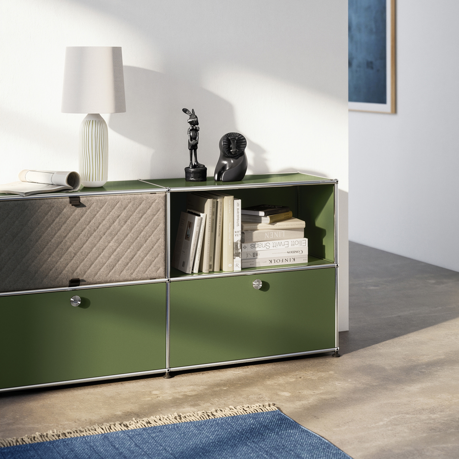 Afficher le produit USM Haller Soft Panel | Sideboard Taupe diagonal du fabricant USM