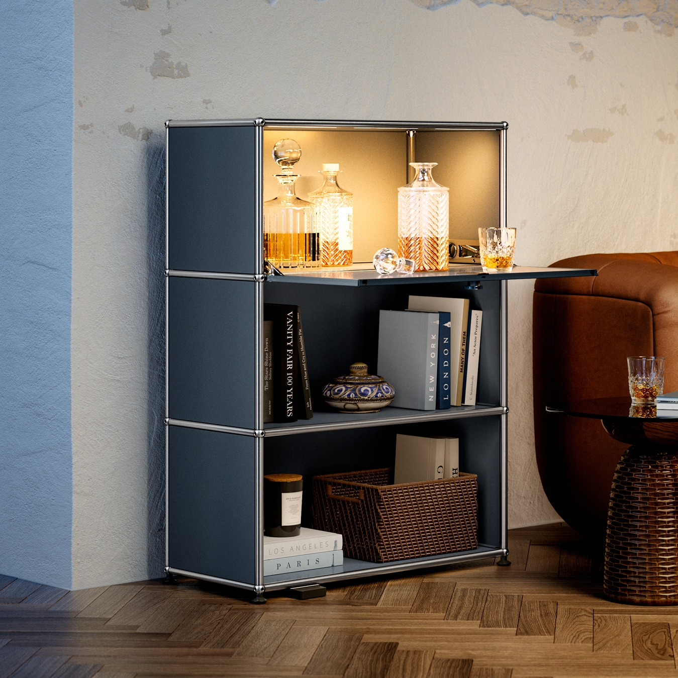 Display product USM Haller E Credenza | Anthracite from manufacturer USM