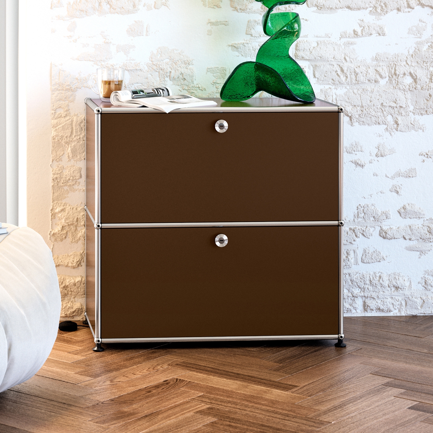 Vertoon produk USM Haller Credenza | USM Brown van vervaardiger USM