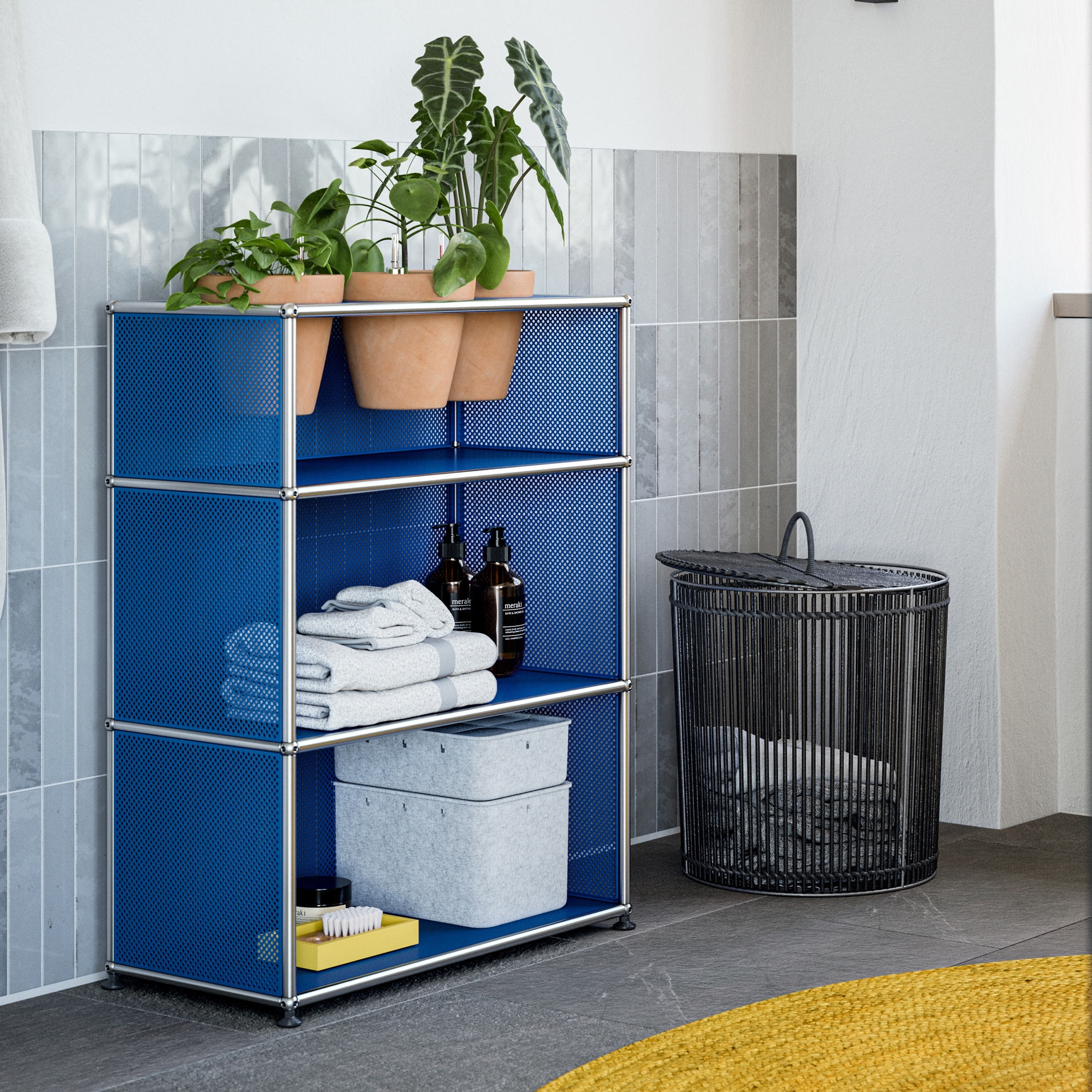 Mostrar el producto USM Haller Shelving | Gentian Blue del fabricante USM
