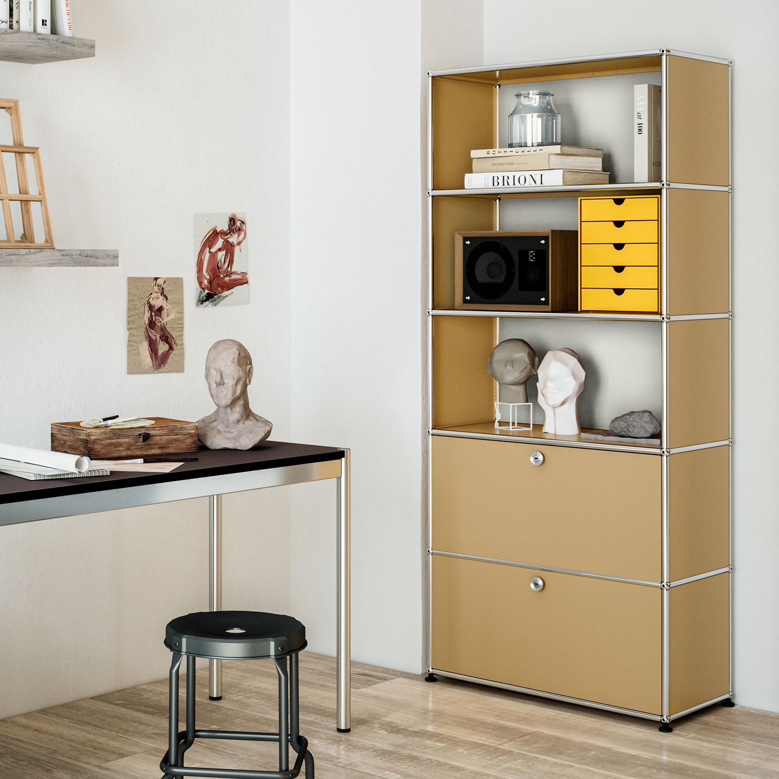 USM Haller Shelving | USM Beige