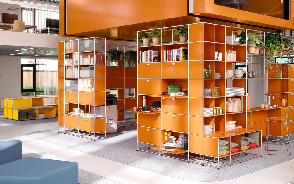 USM HALLER STORAGE | PURE ORANGE - Shelving from USM | Architonic