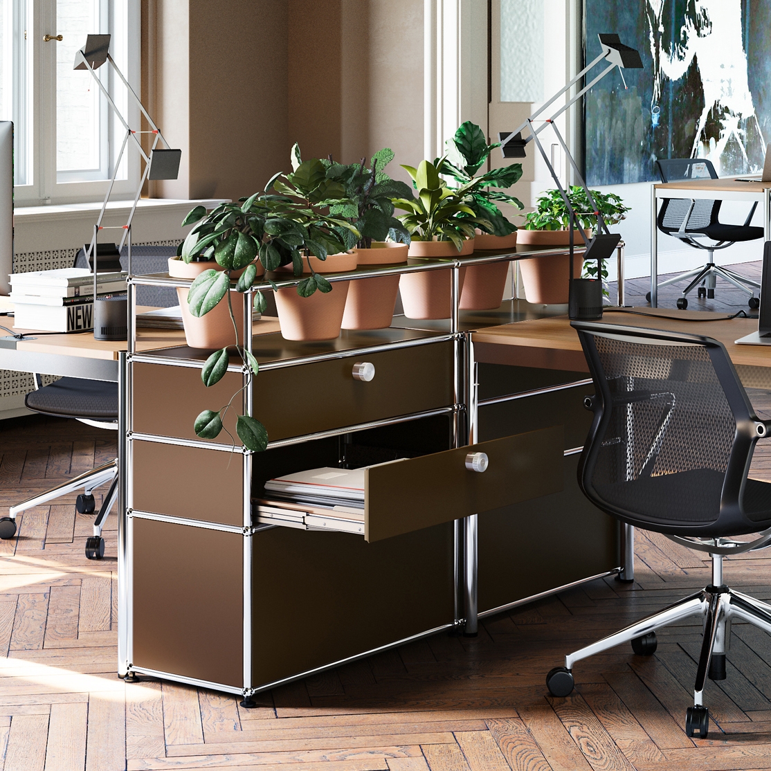 Mostrar el producto USM Haller Storage | USM Brown del fabricante USM