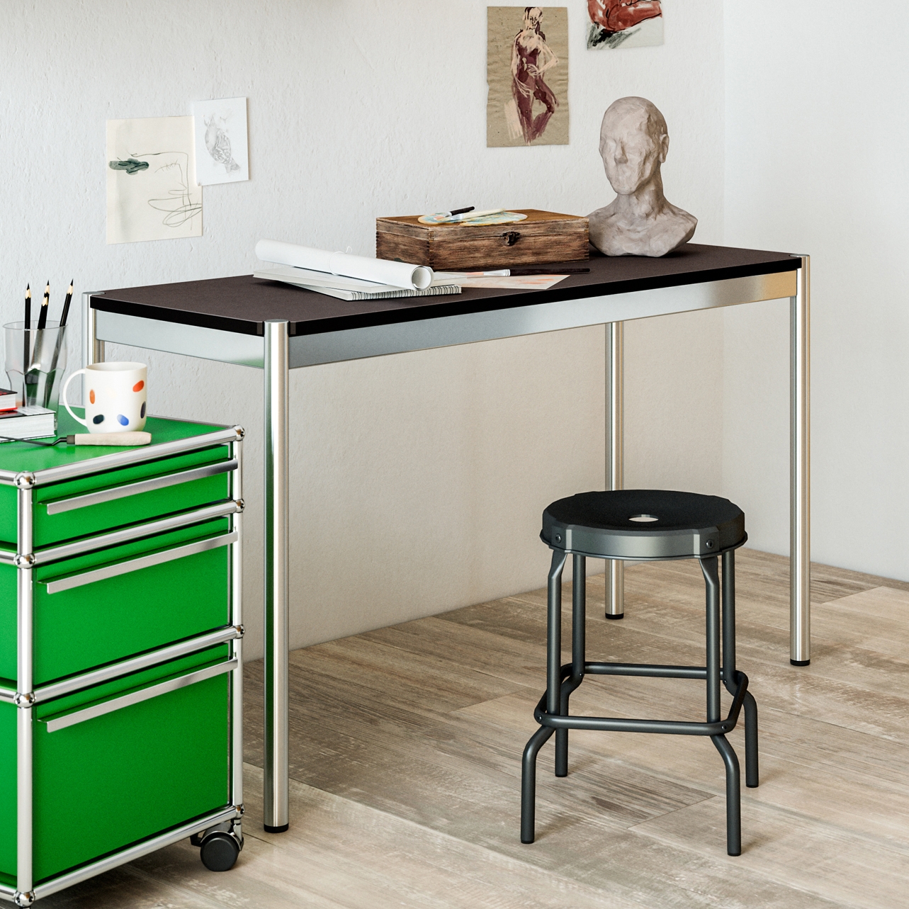 Display product USM Haller Table | Grigio Londra from manufacturer USM