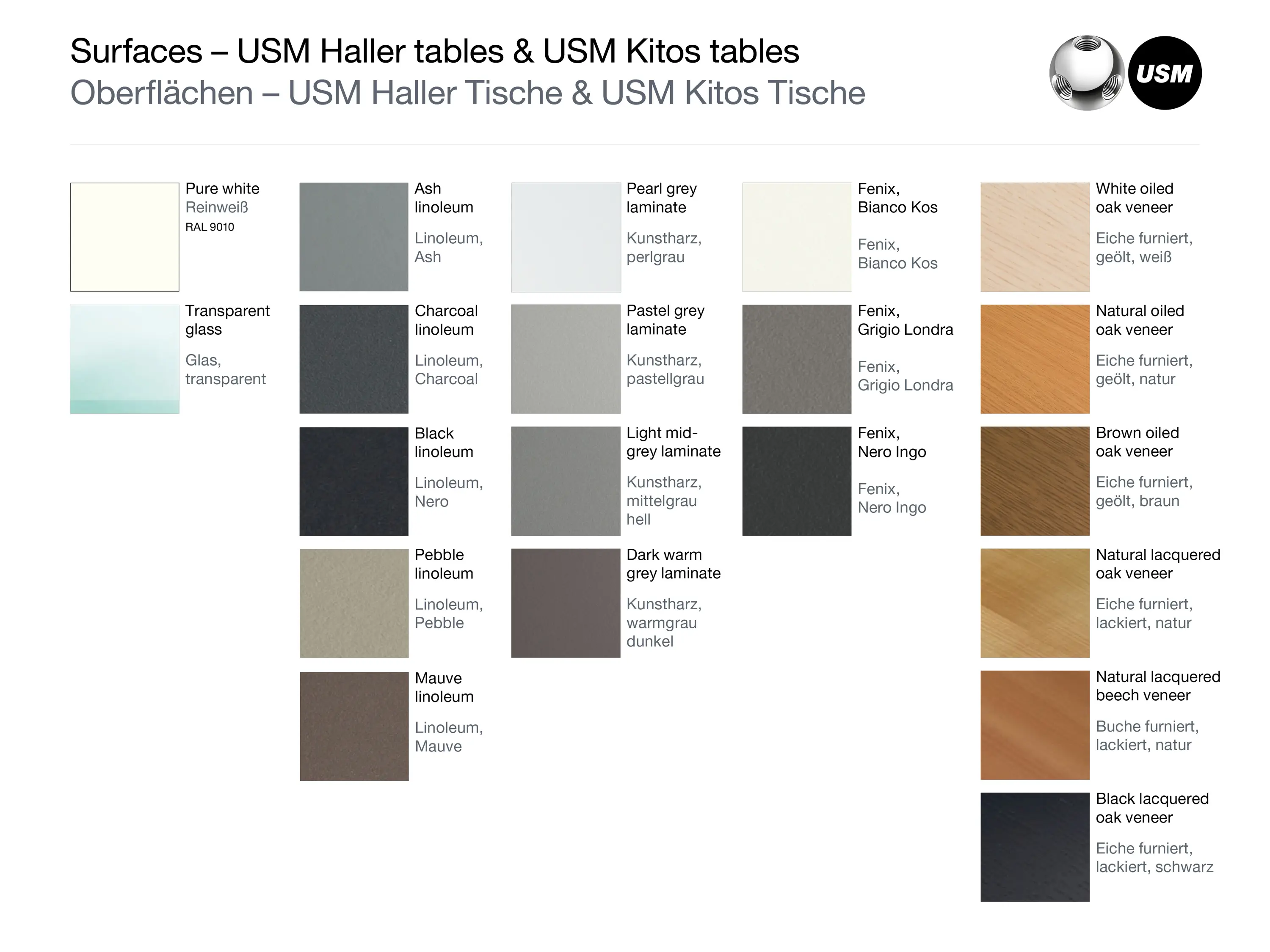 USM - USM Haller Table | Black Linoleum