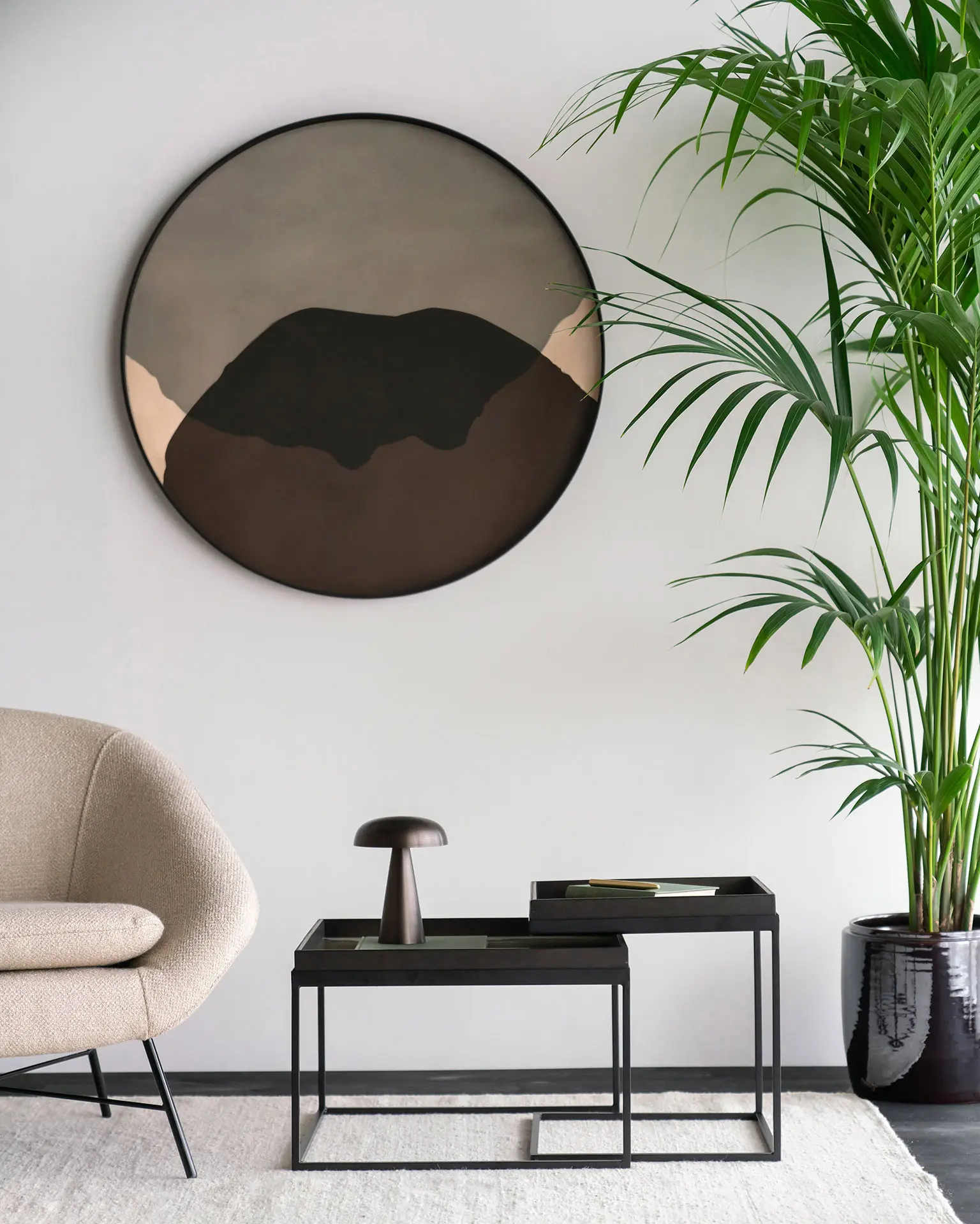 Ethnicraft - Tray tables | Round tray coffee table - XL (tray not included)