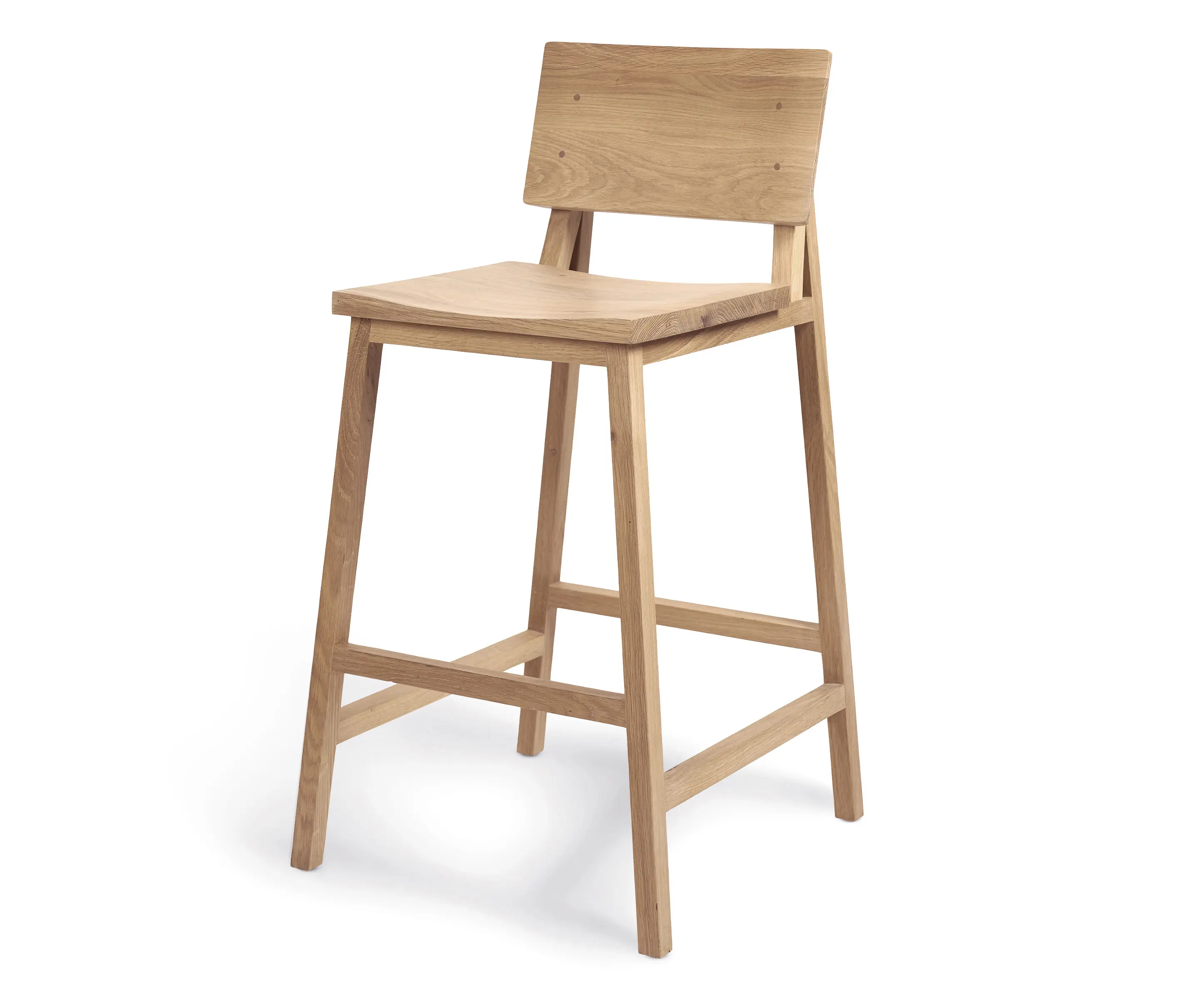 Ethnicraft - N3 | Oak kitchen counter stool