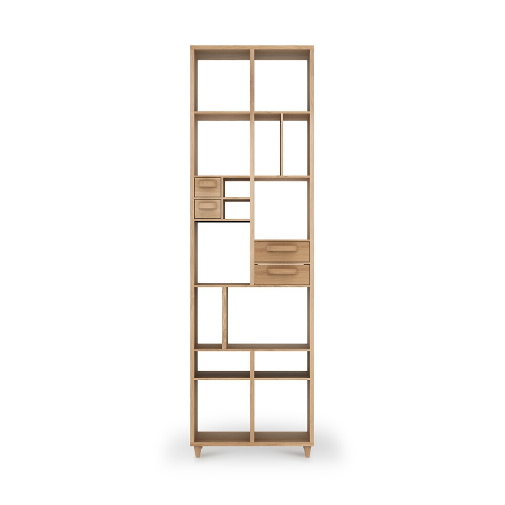 Display product Pirouette | Oak book rack - 4 drawers from manufacturer Ethnicraft