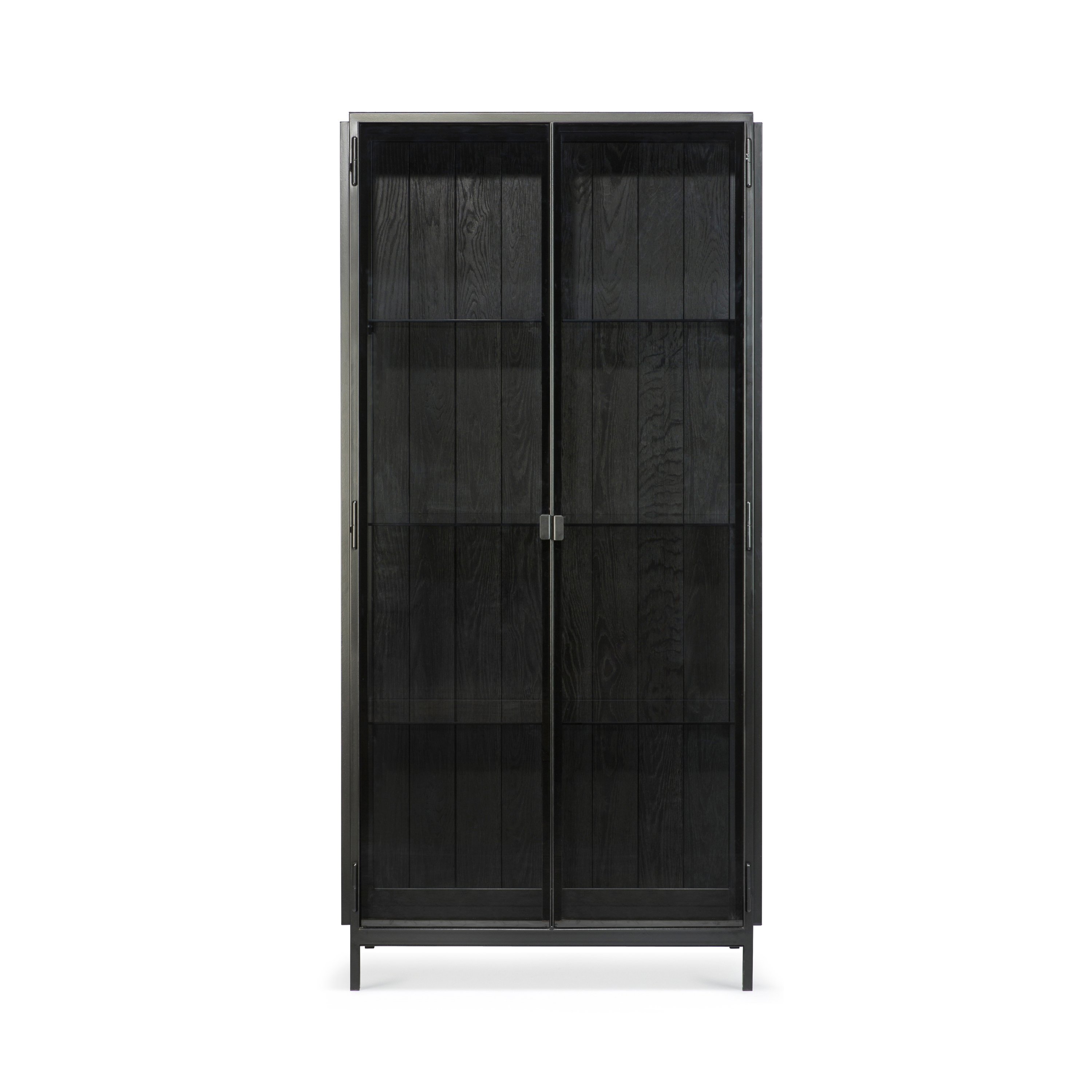 Display product Anders | Black storage cupboard - 2 doors from manufacturer Ethnicraft
