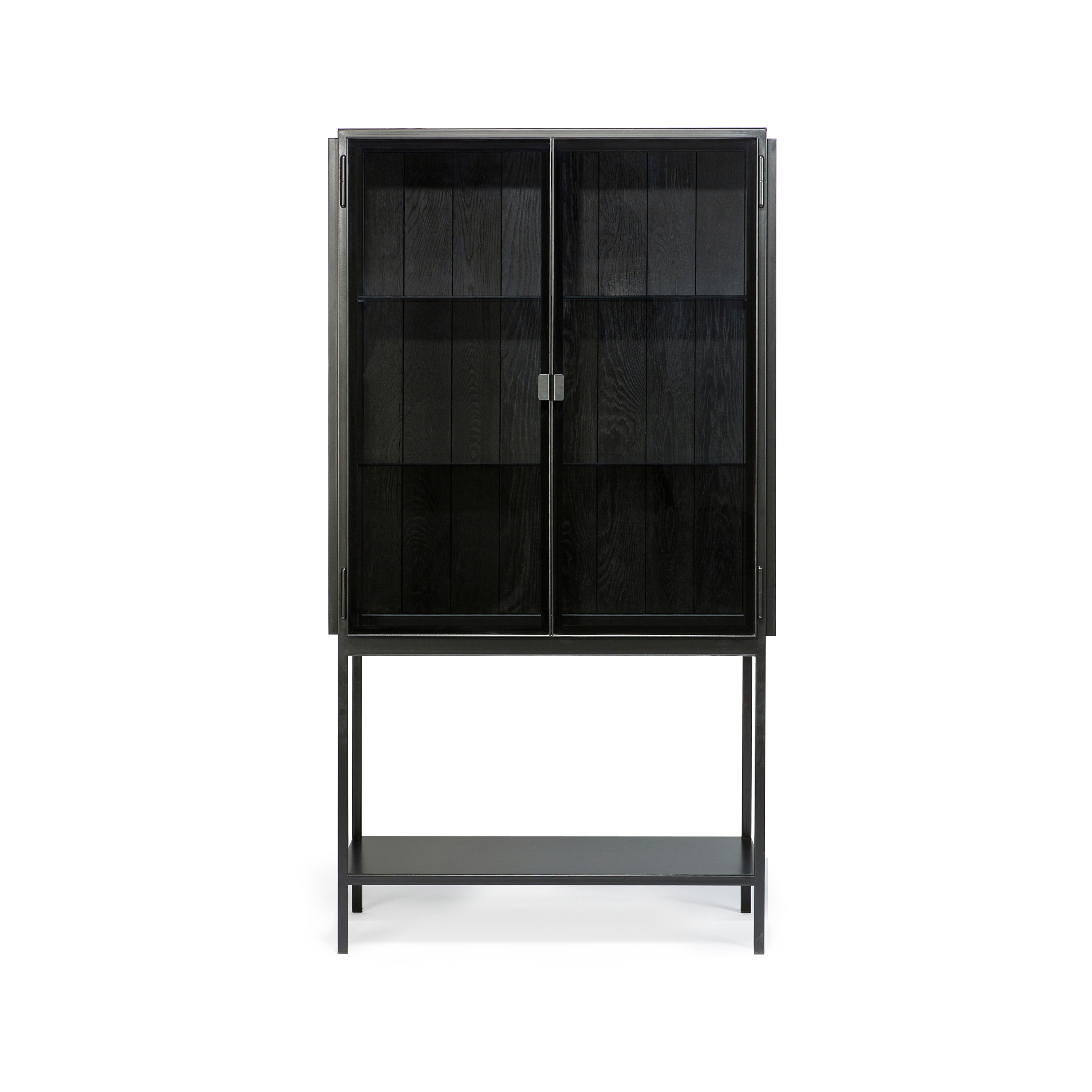 Display product Anders | Black storage cupboard - 2 doors from manufacturer Ethnicraft