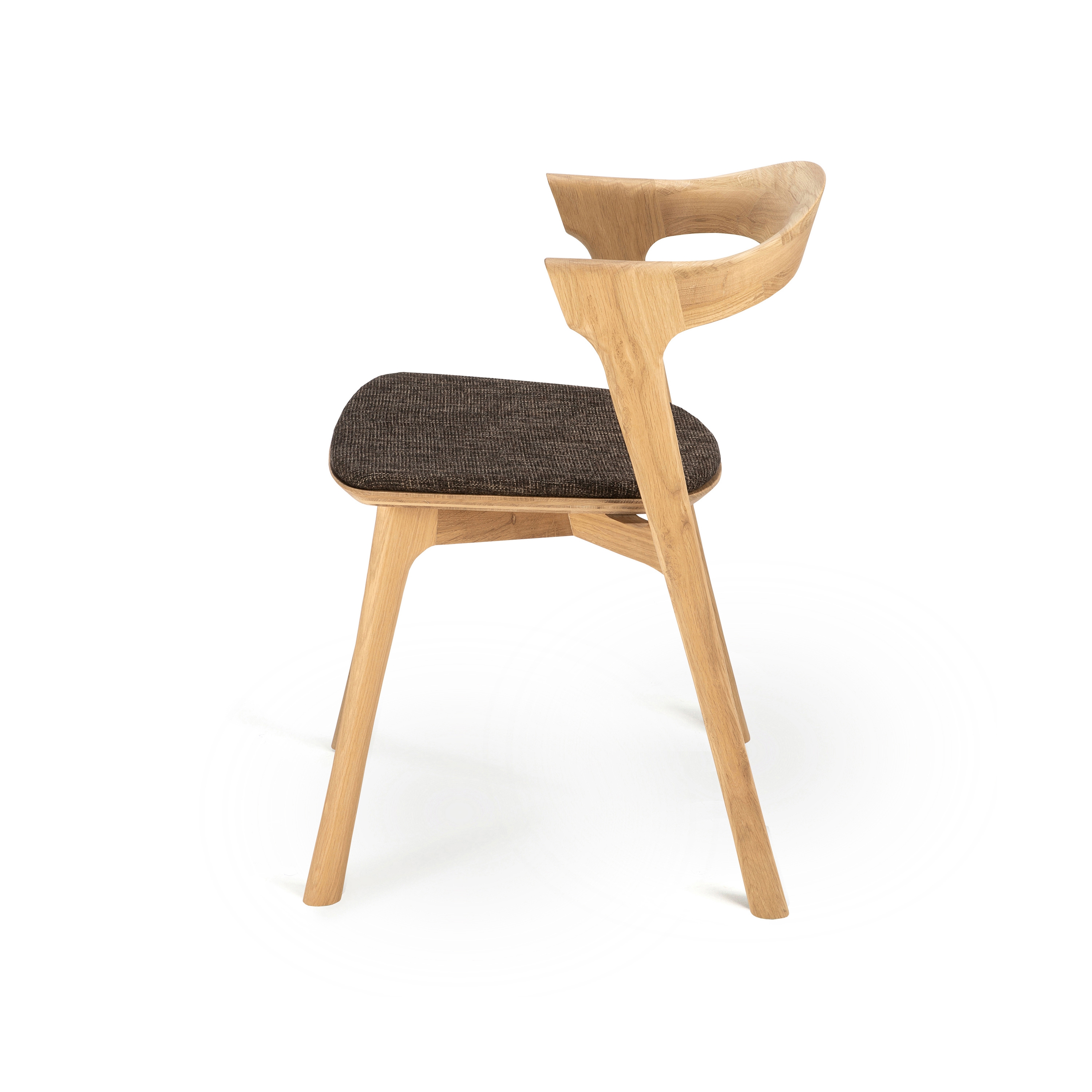 Bok | Oak dining chair - dark brown - varnished
