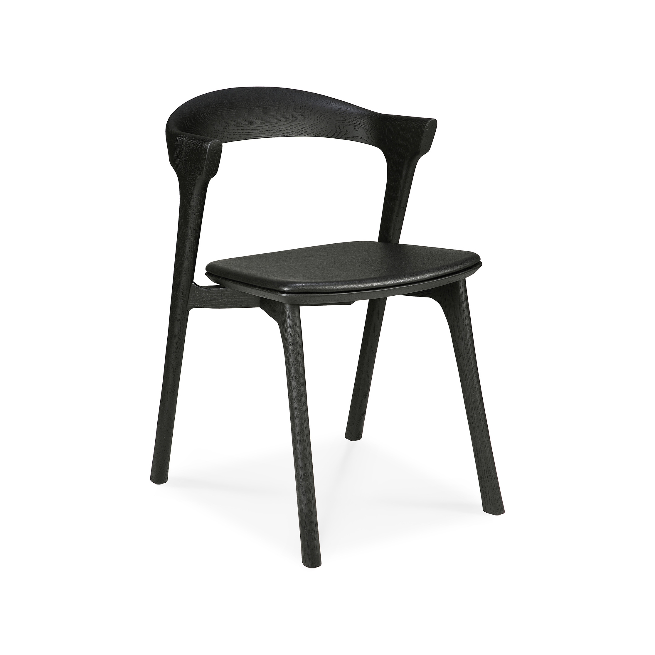 Mostra il prodotto Bok | Oak black dining chair - black leather - varnished del produttore Ethnicraft