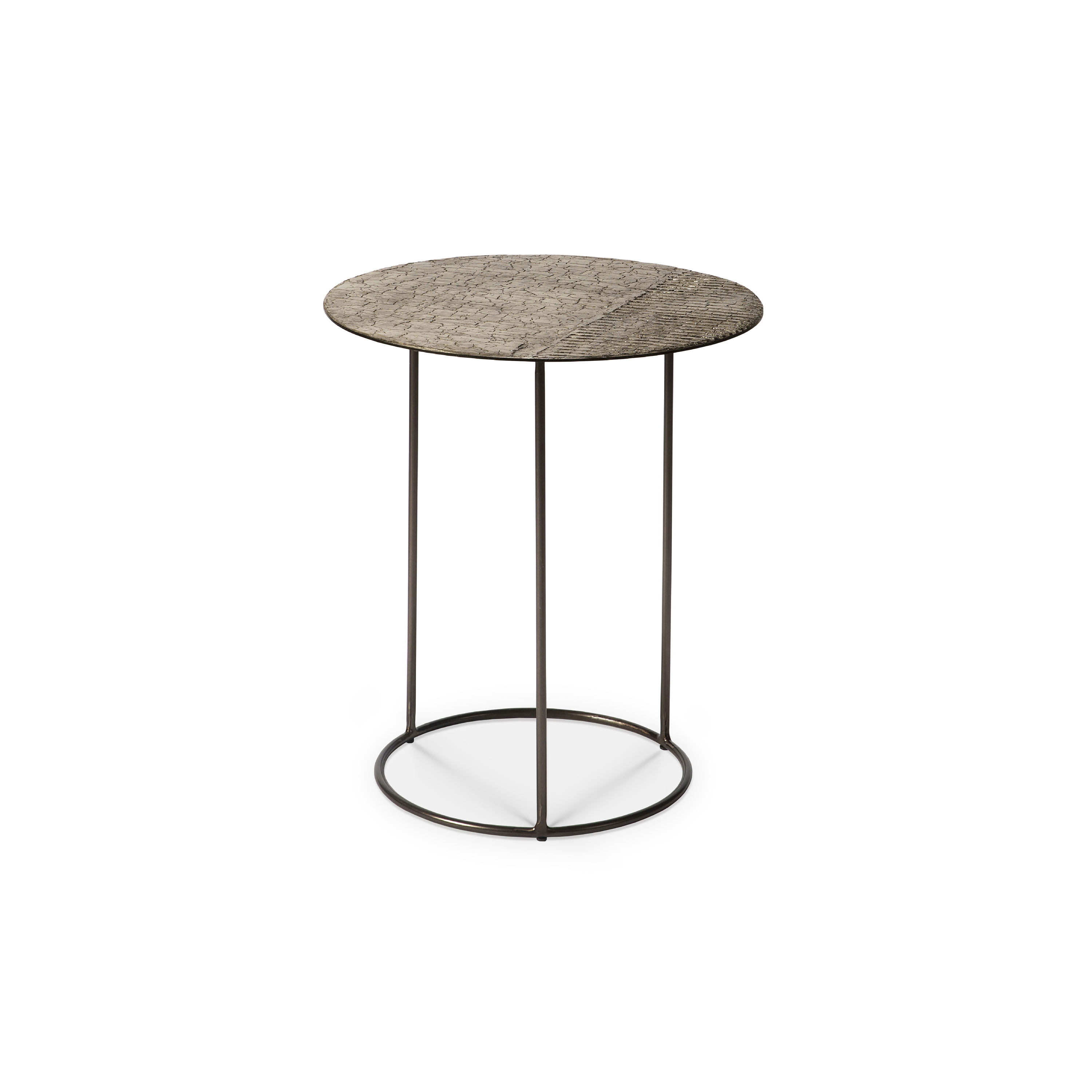 Display product Celeste | Side table - lava linear - taupe from manufacturer Ethnicraft