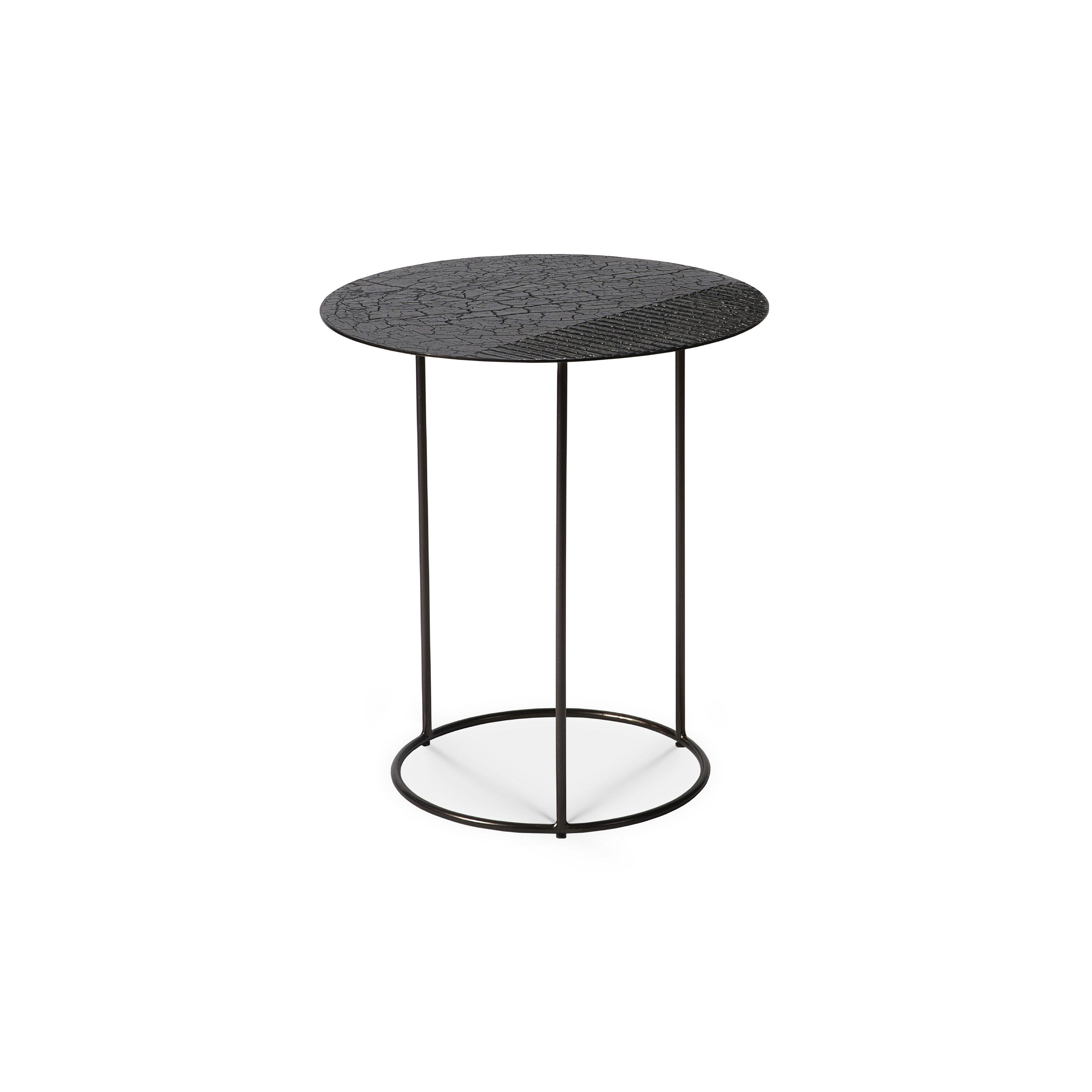 Celeste | Side table - lava linear - black