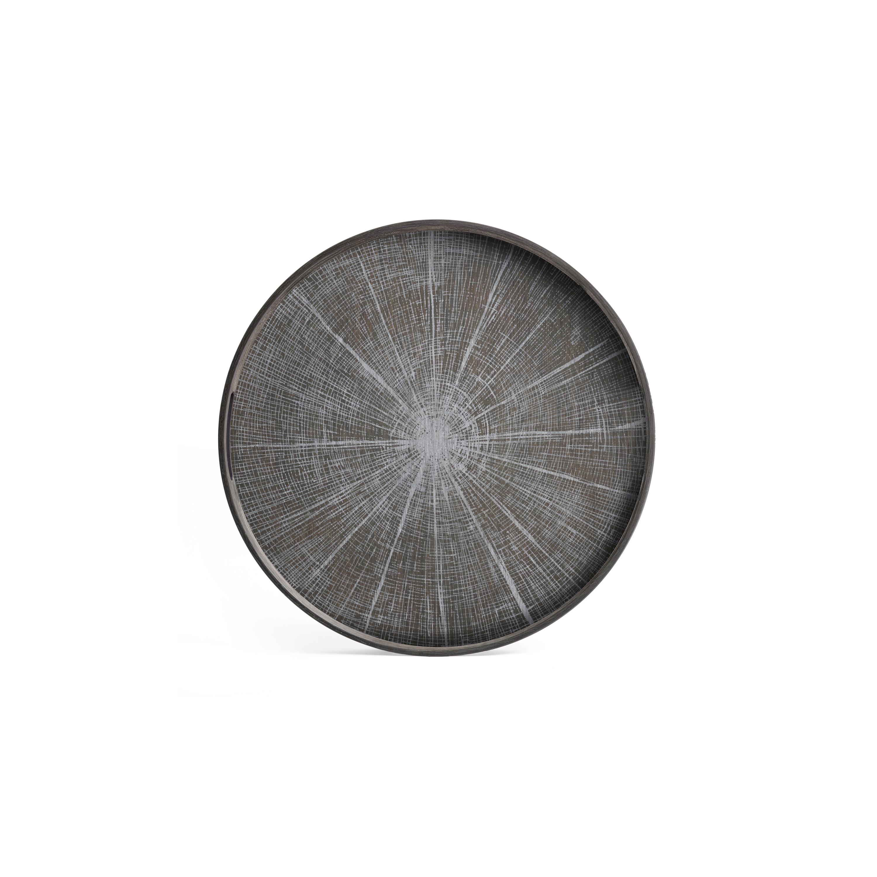 Classic tray collection | White Slice wooden tray - round - S
