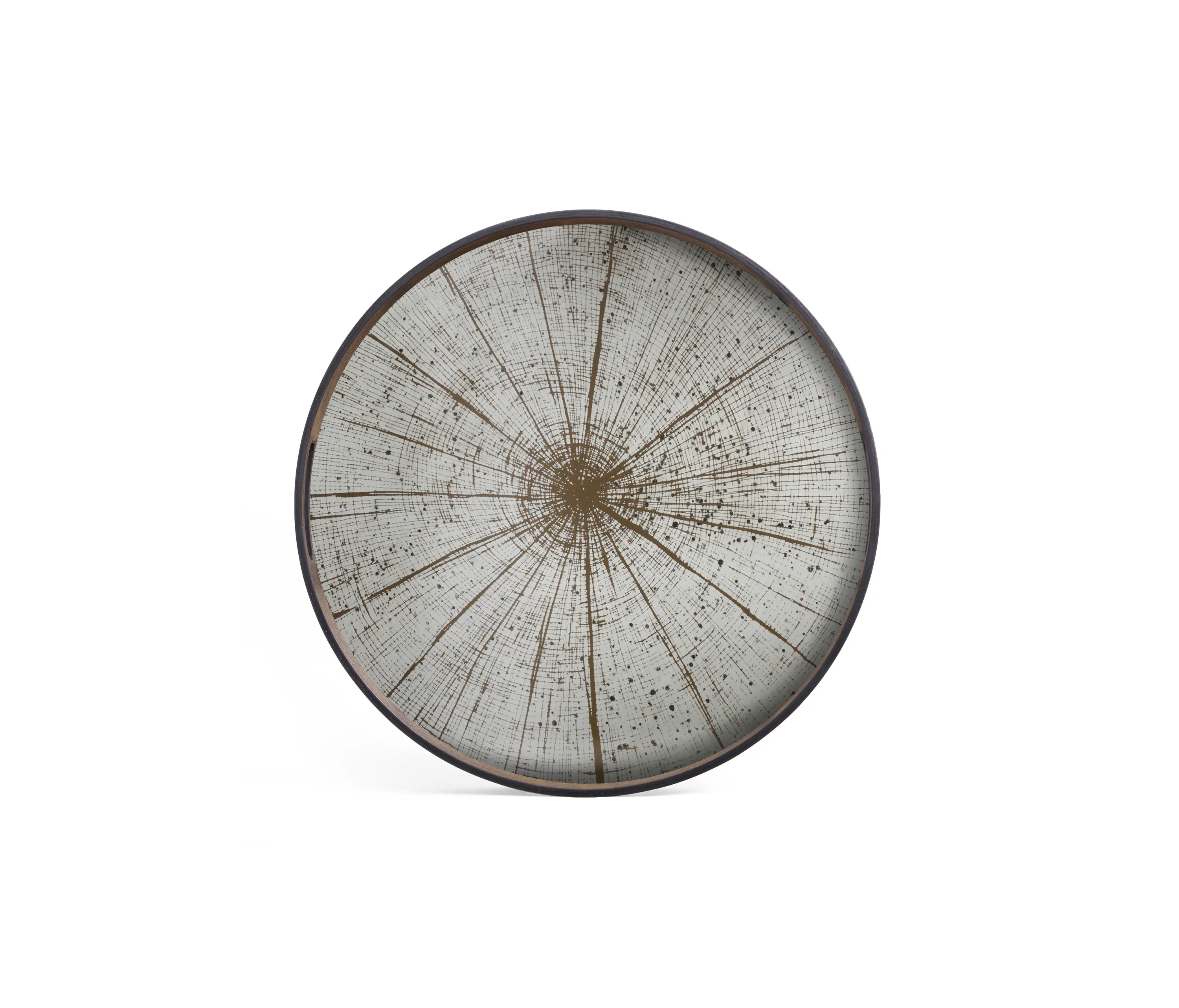Ethnicraft - Classic tray collection | Slice mirror tray - light aged - round - S