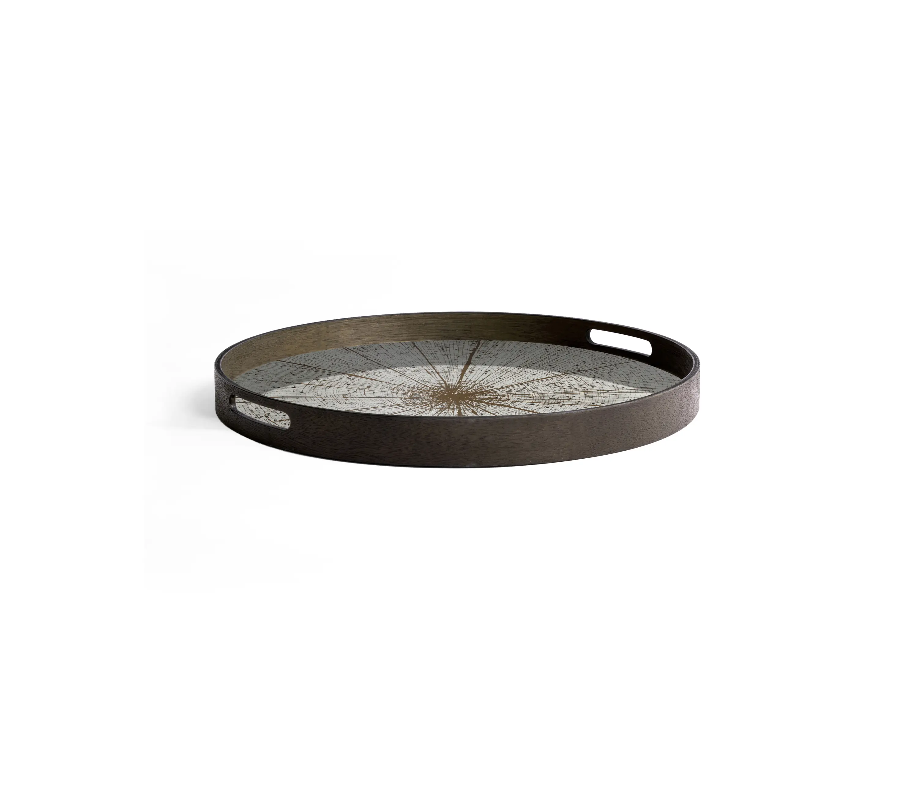 Ethnicraft - Classic tray collection | Slice mirror tray - light aged - round - S