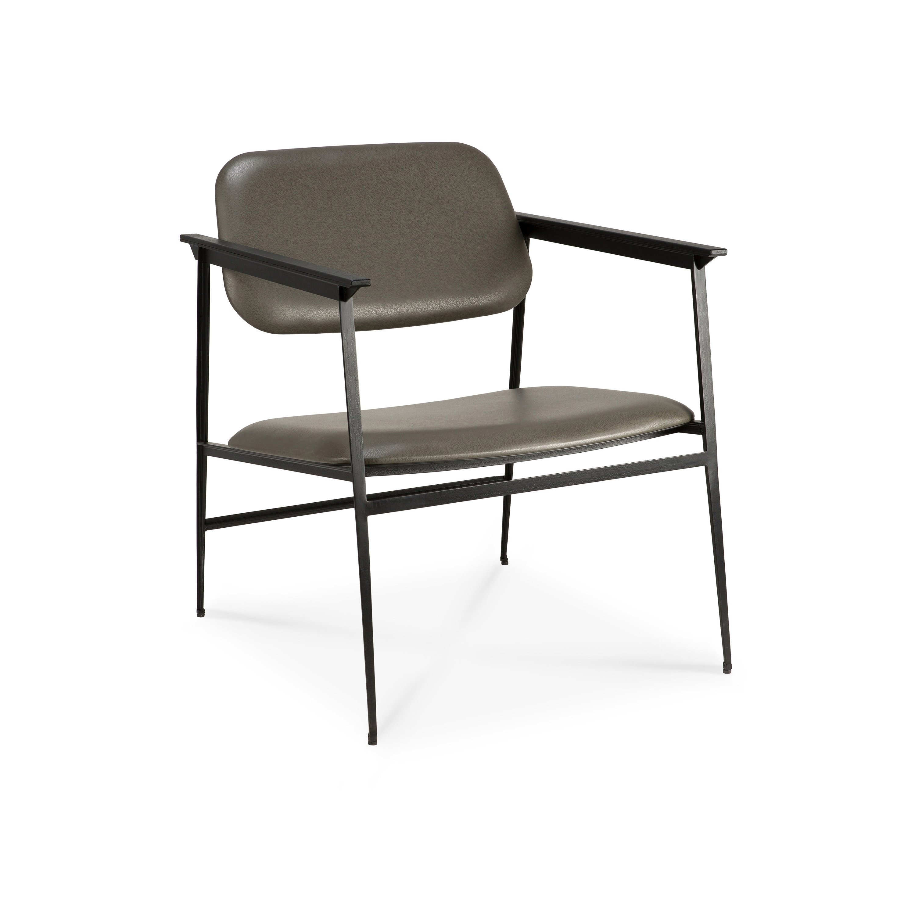 Afficher le produit DC | Lounge chair - olive green leather du fabricant Ethnicraft